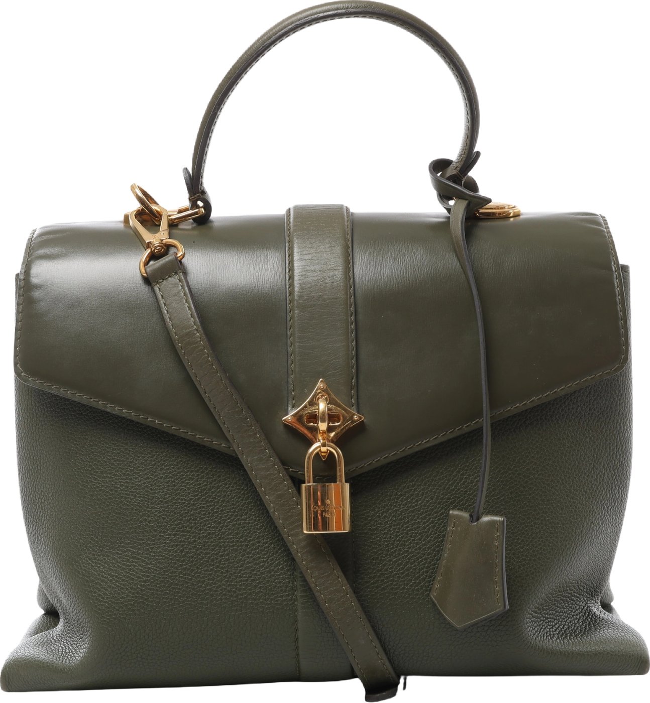 Louis Vuitton Rose des Vents MM Leather 2Way Handbag in Green M53819
