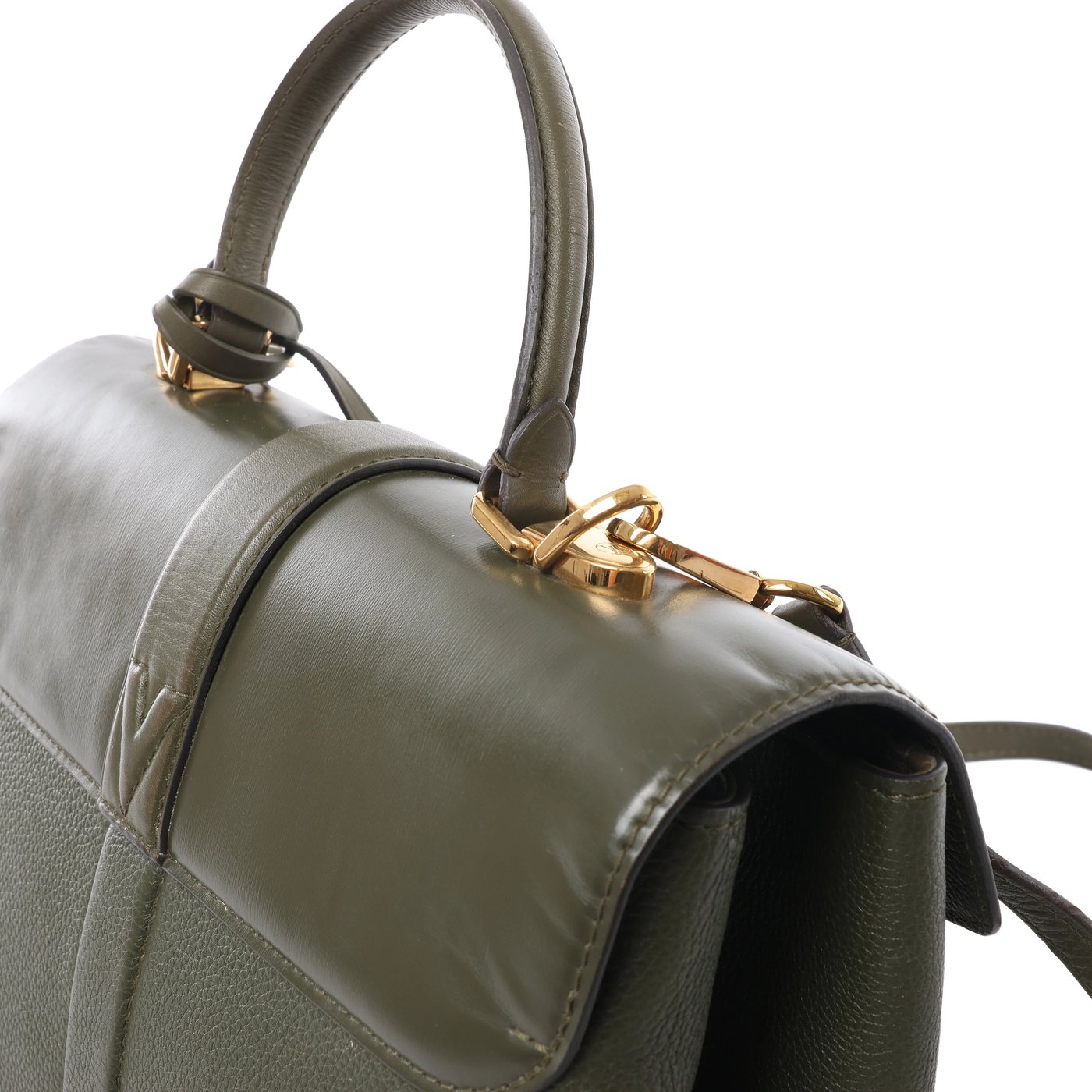Louis Vuitton Rose des Vents MM Leather 2Way Handbag in Green M53819