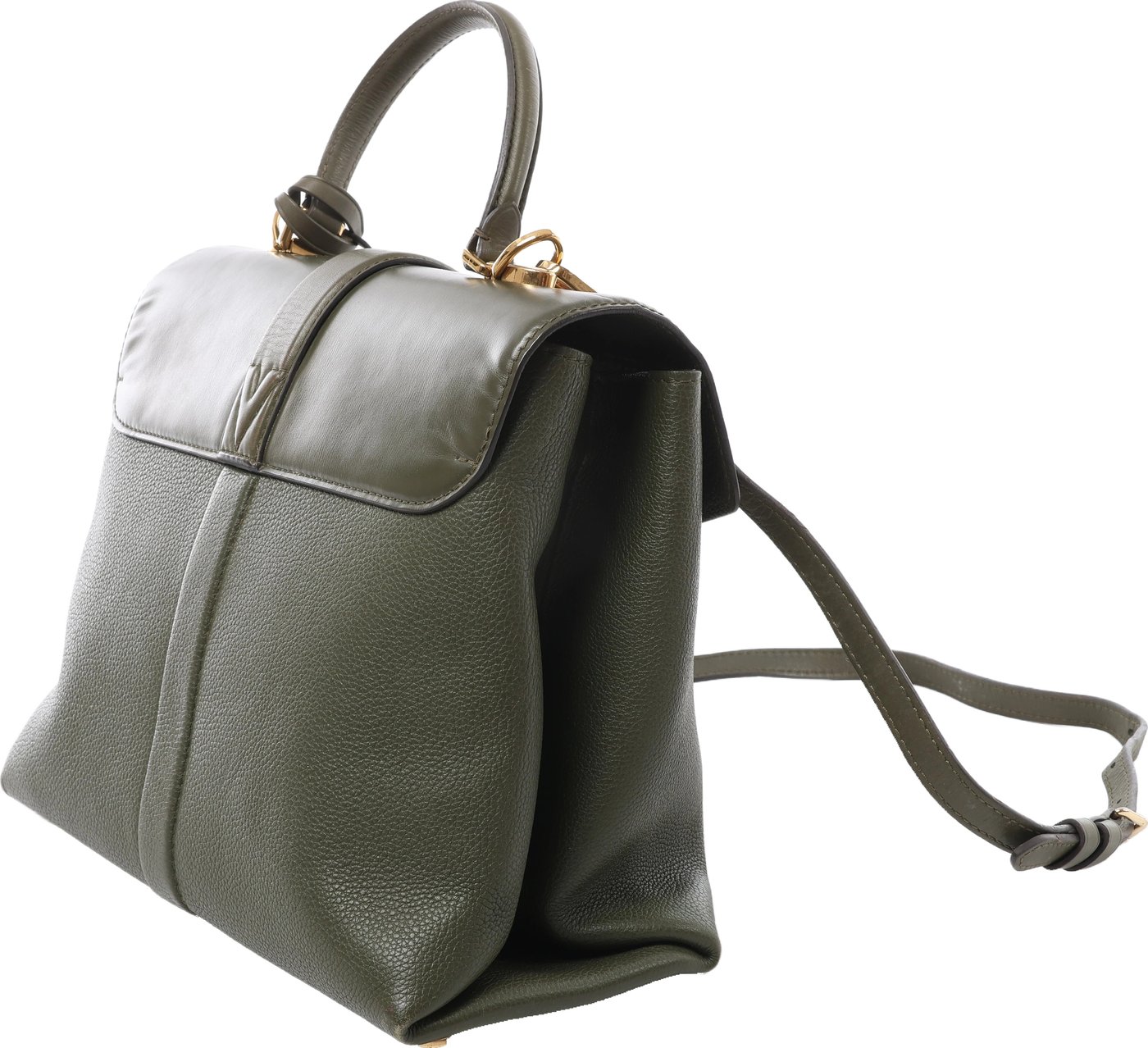 Louis Vuitton Rose des Vents MM Leather 2Way Handbag in Green M53819