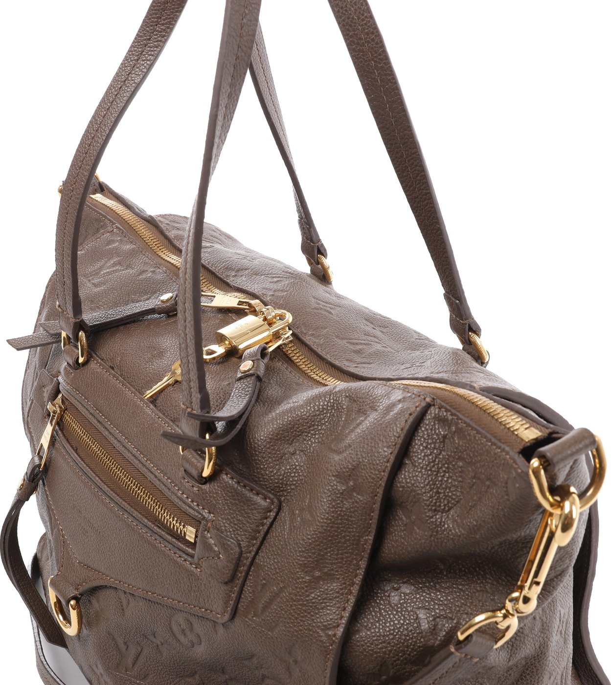 Louis Vuitton Lumineuse PM Monogram Empreinte 2Way Handbag in Brown M93409