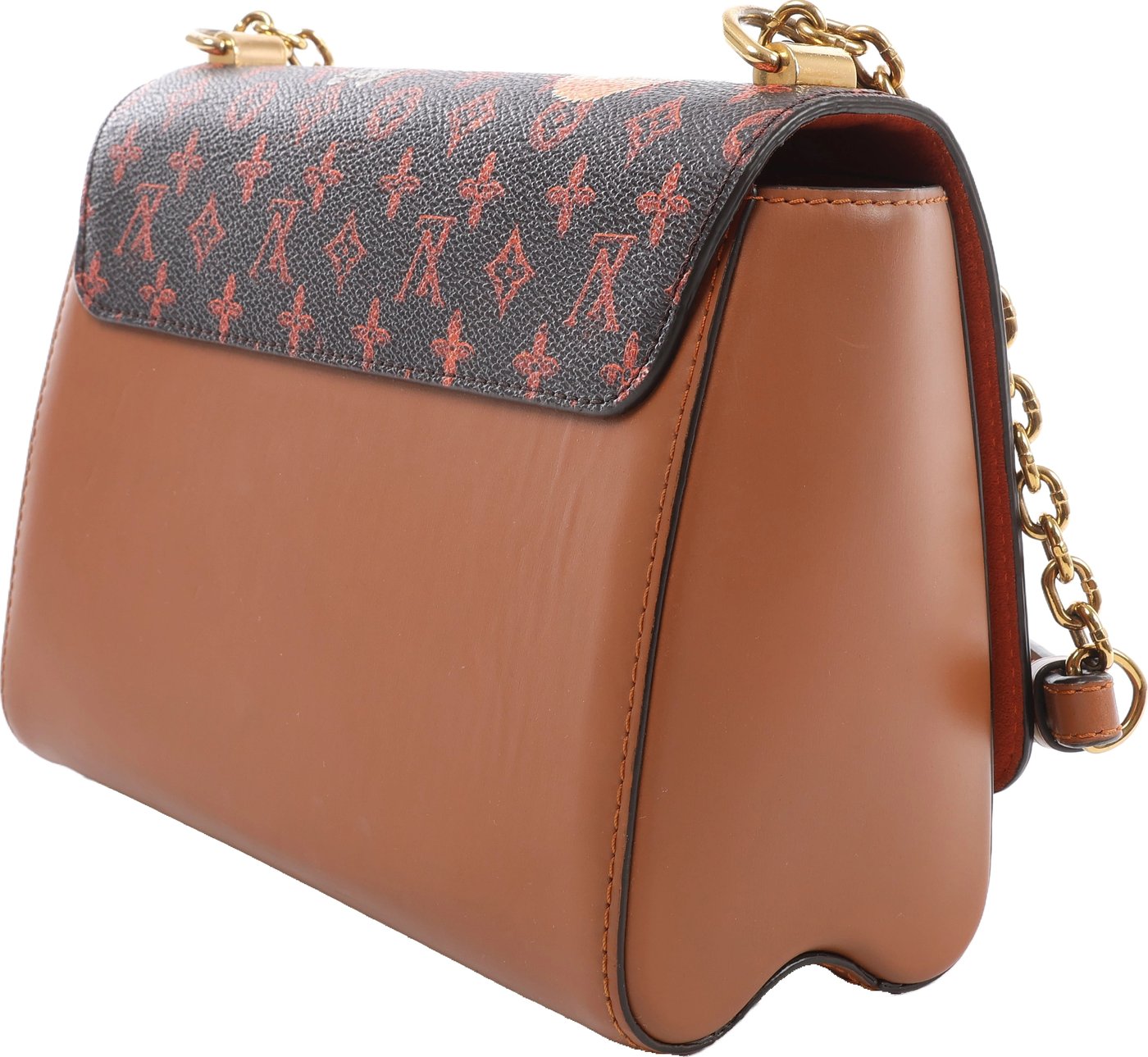 Louis Vuitton Twist MM Catgram x Taurillon Crossbody Bag in Brown x Orange M44408