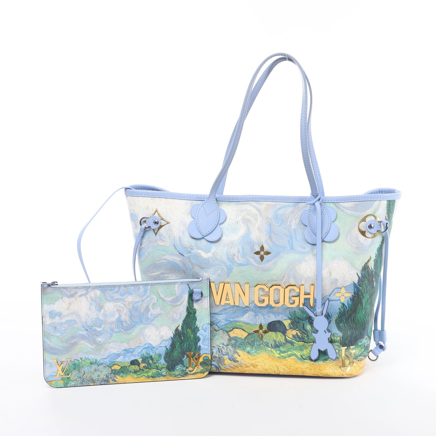 Louis Vuitton Neverfull MM Masters Collection Shoulder Bag in Blue M43331