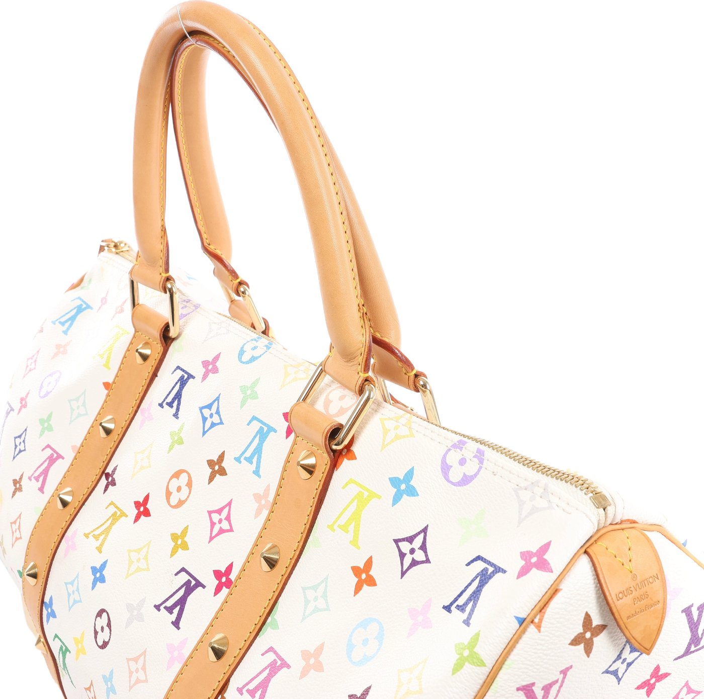 Louis Vuitton Keepall 45 Multicolor Travel Bag in White M92641
