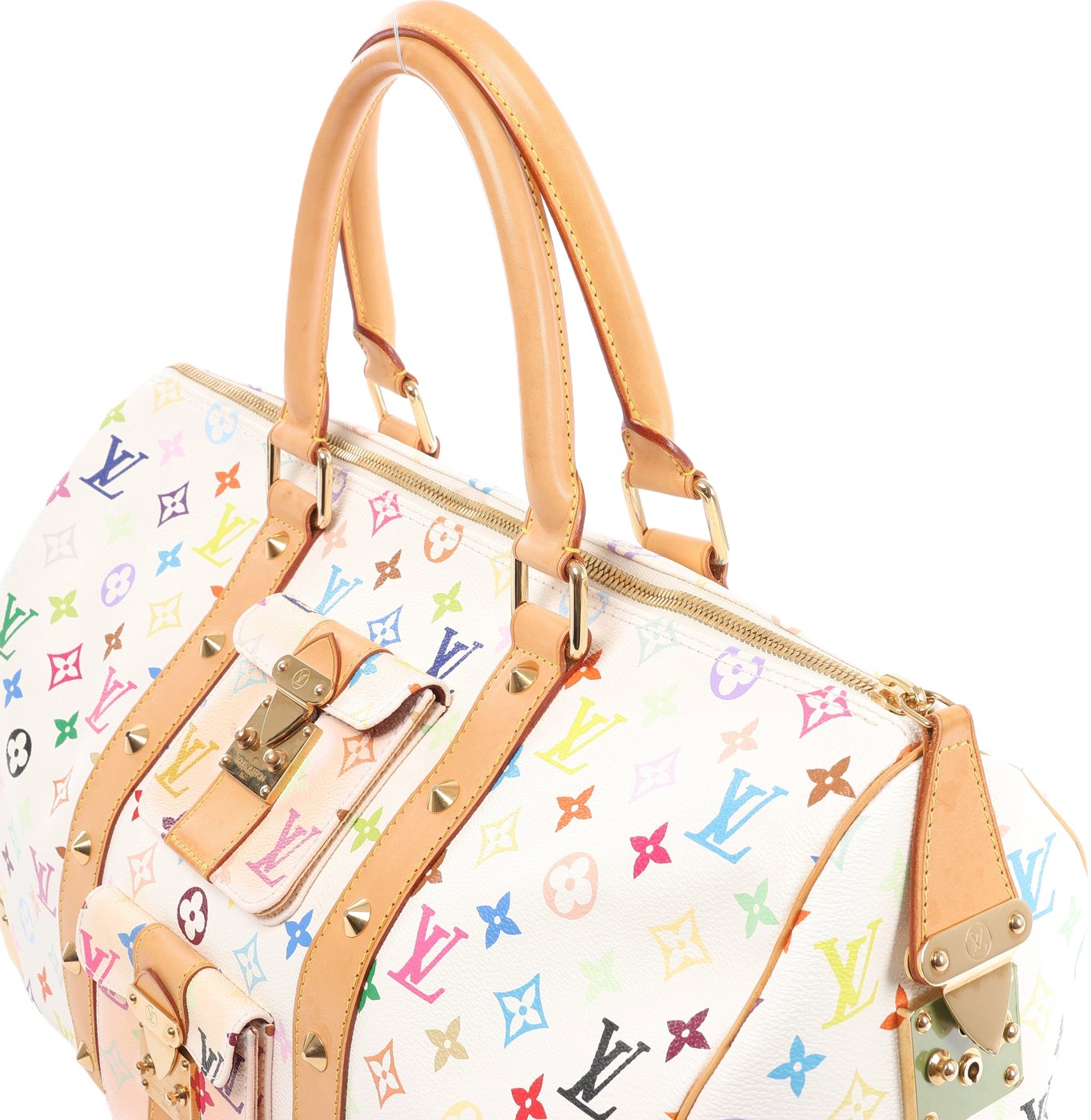 Louis Vuitton Keepall 45 Multicolor Travel Bag in White M92641