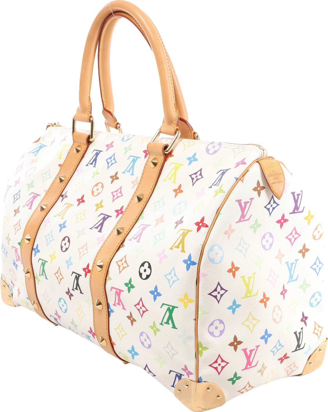 Louis Vuitton Keepall 45 Multicolor Travel Bag in White M92641