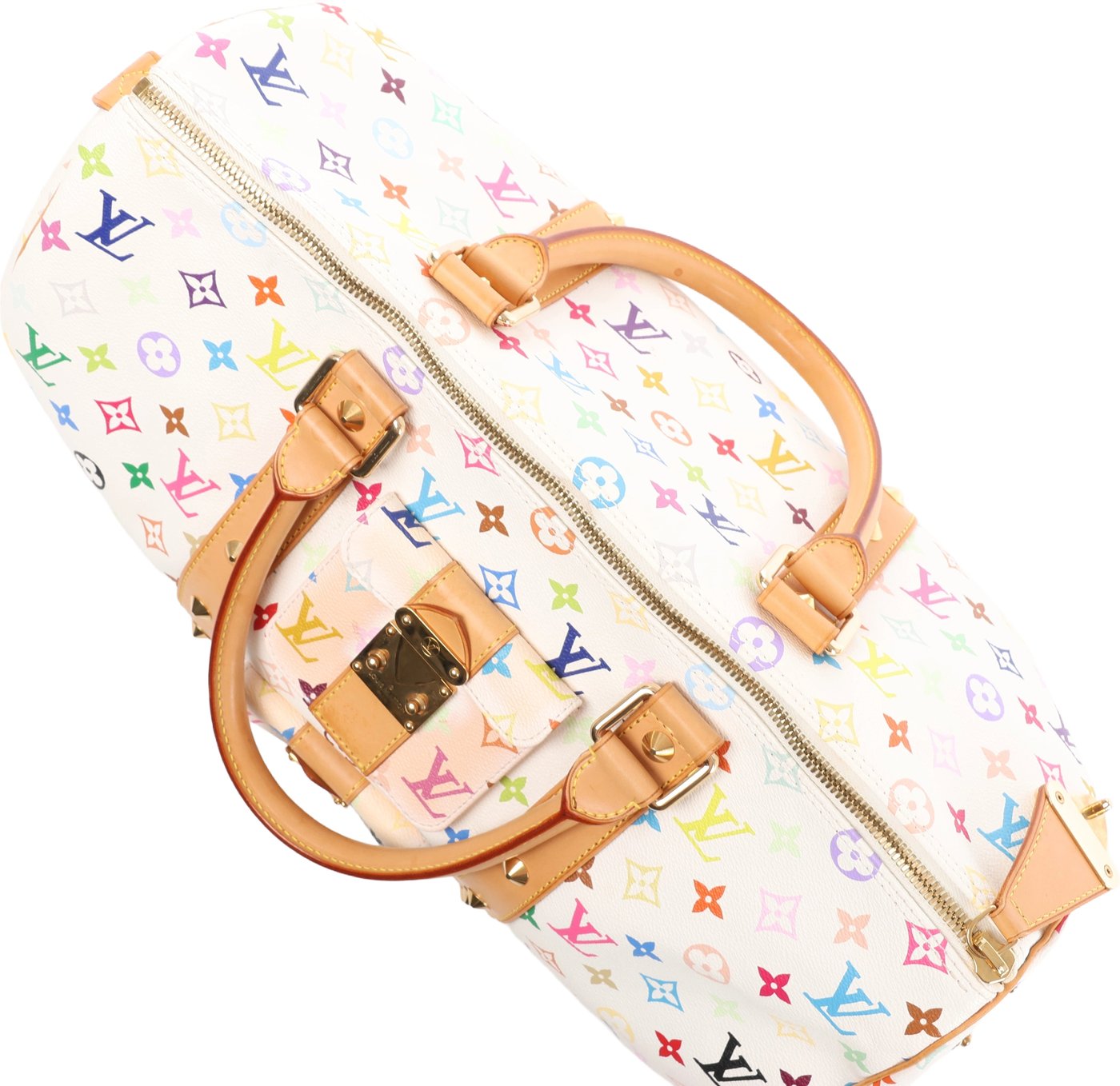Louis Vuitton Keepall 45 Multicolor Travel Bag in White M92641