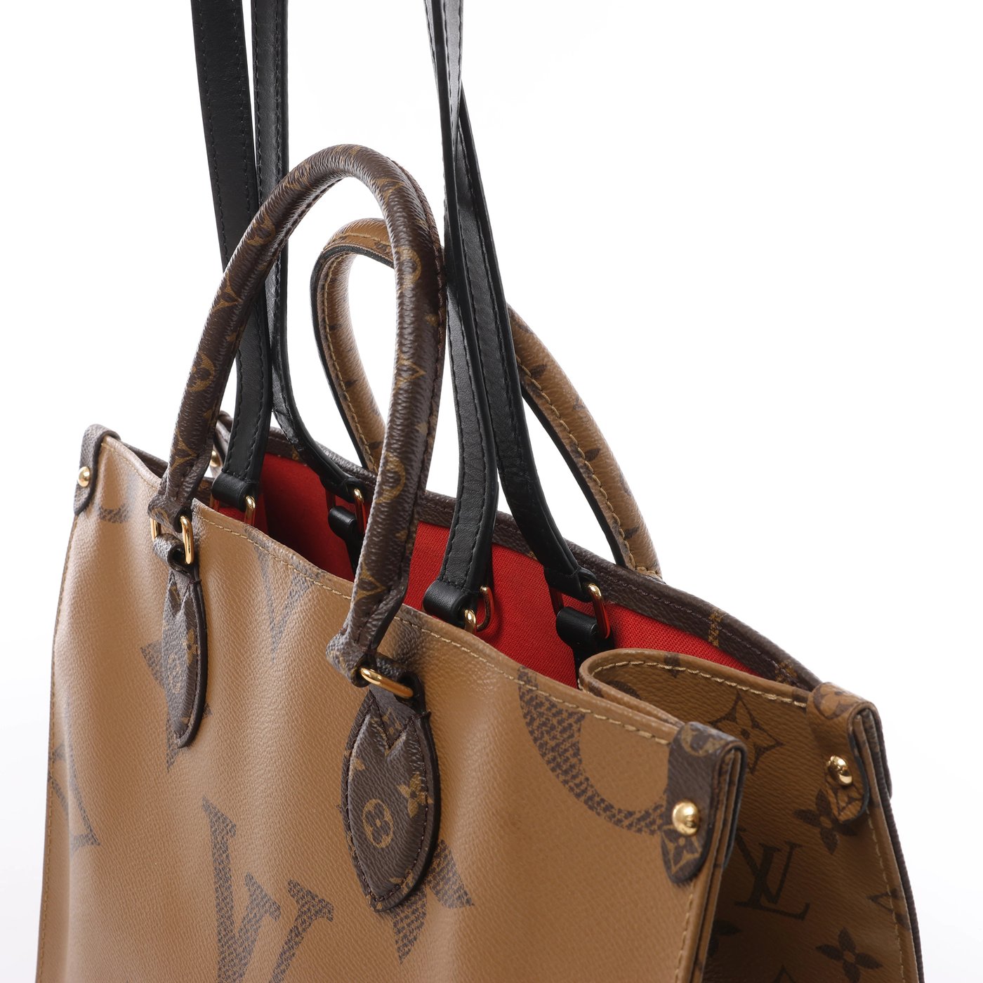 Louis Vuitton OnTheGo MM Giant Monogram Reverse 2Way Handbag in Brown M45321