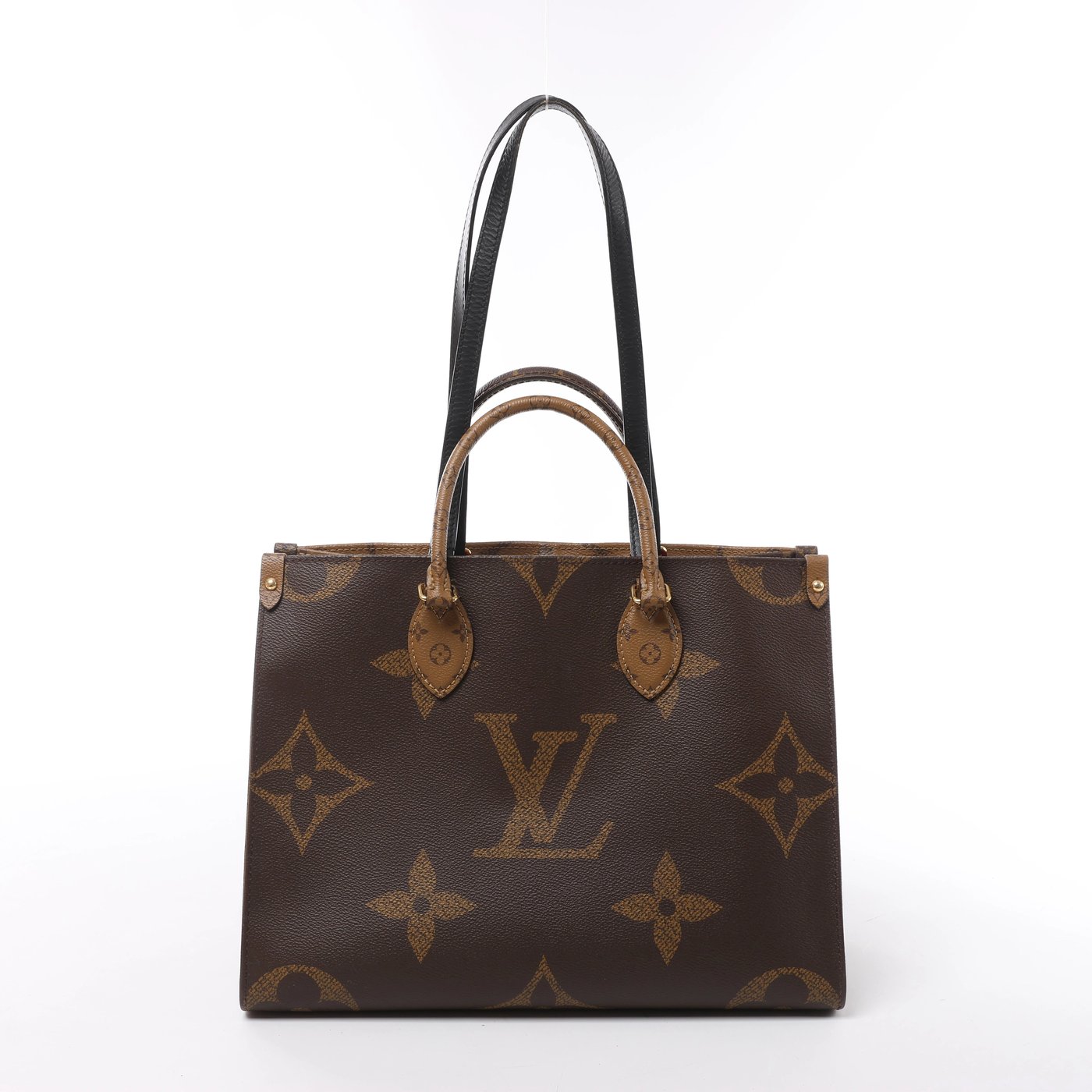 Louis Vuitton OnTheGo MM Giant Monogram Reverse 2Way Handbag in Brown M45321