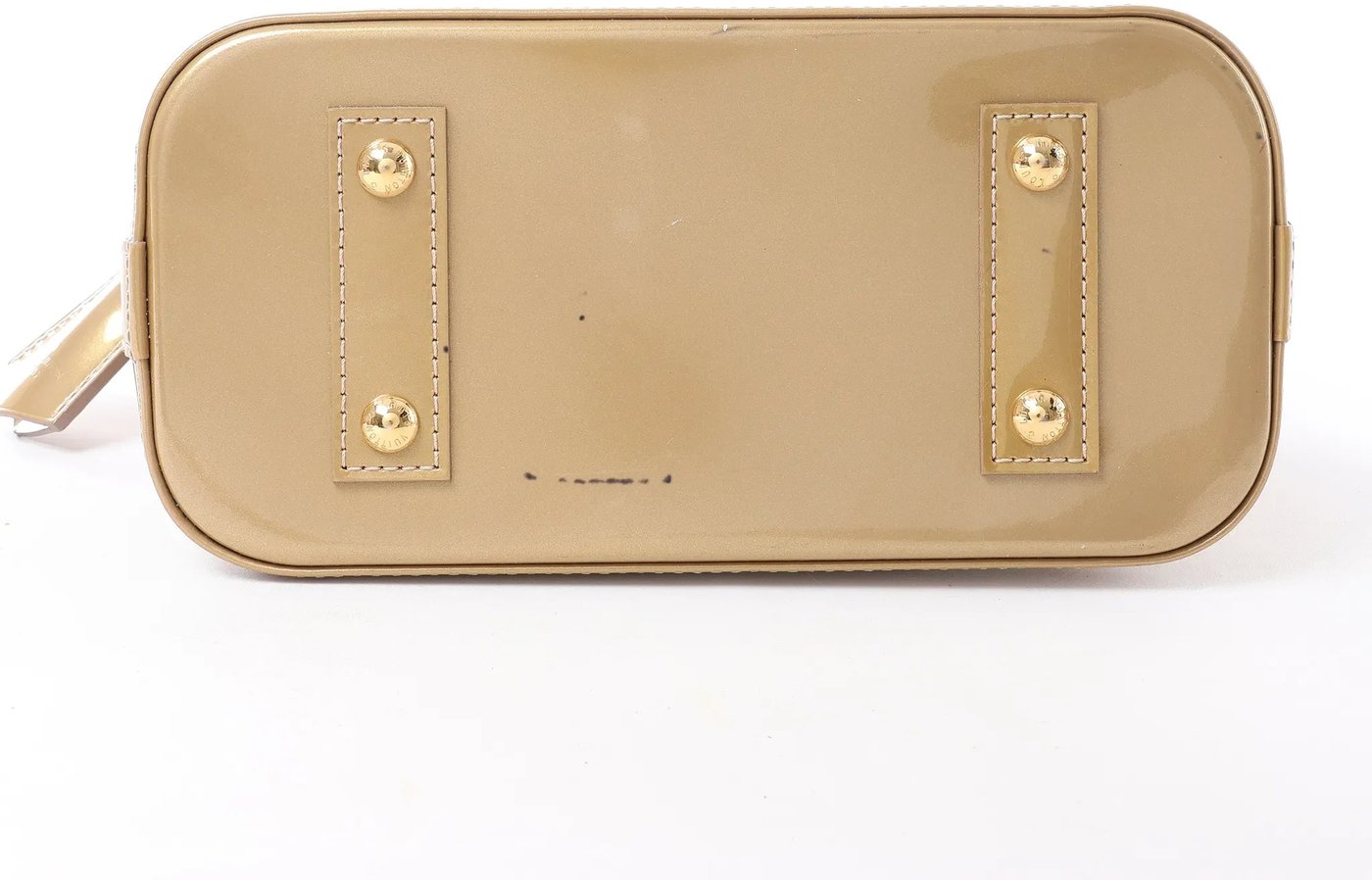 Louis Vuitton Alma BB Monogram Vernis 2Way Handbag in Gold M91677