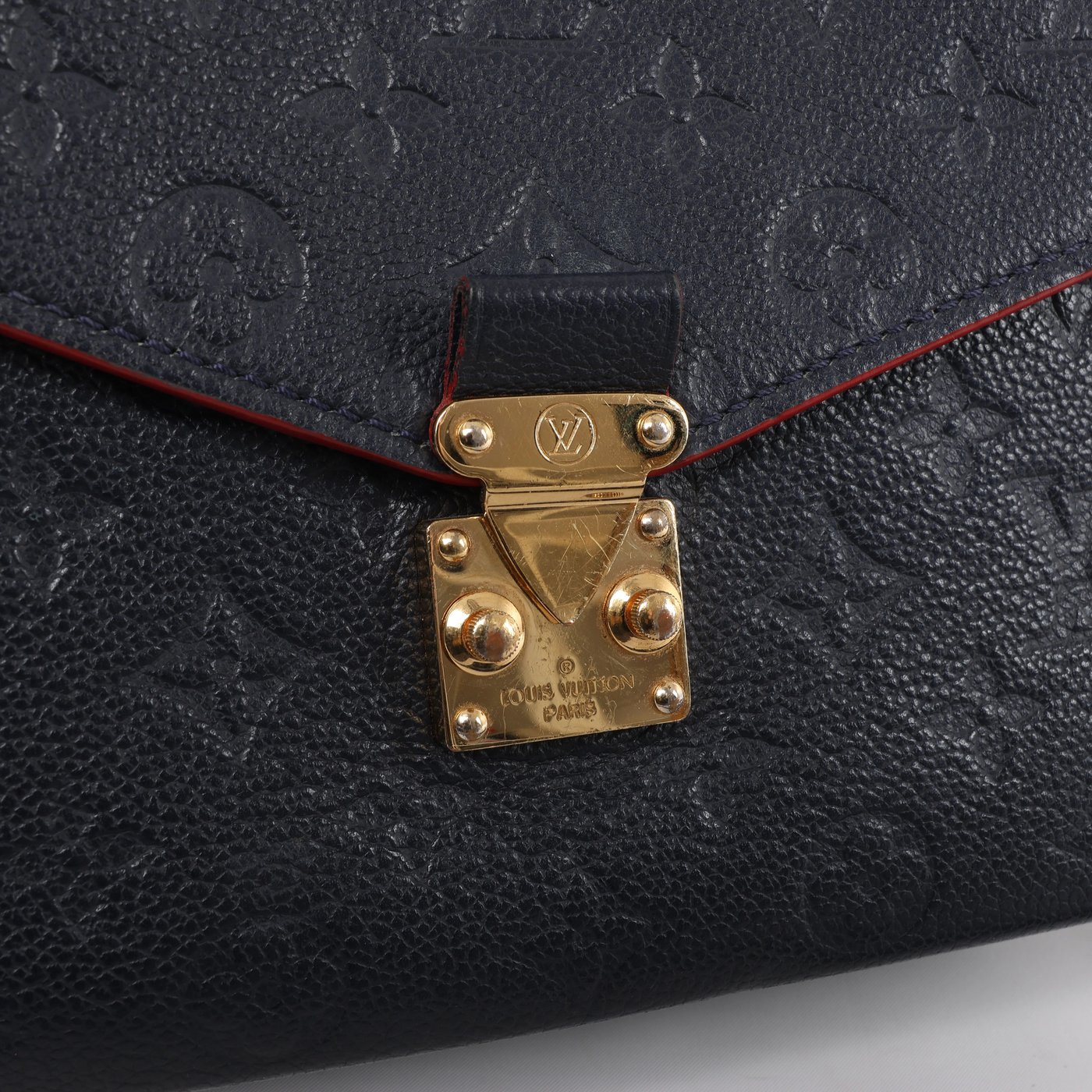 Louis Vuitton Pochette Métis MM Monogram Empreinte Crossbody Bag in Navy Blue M44071