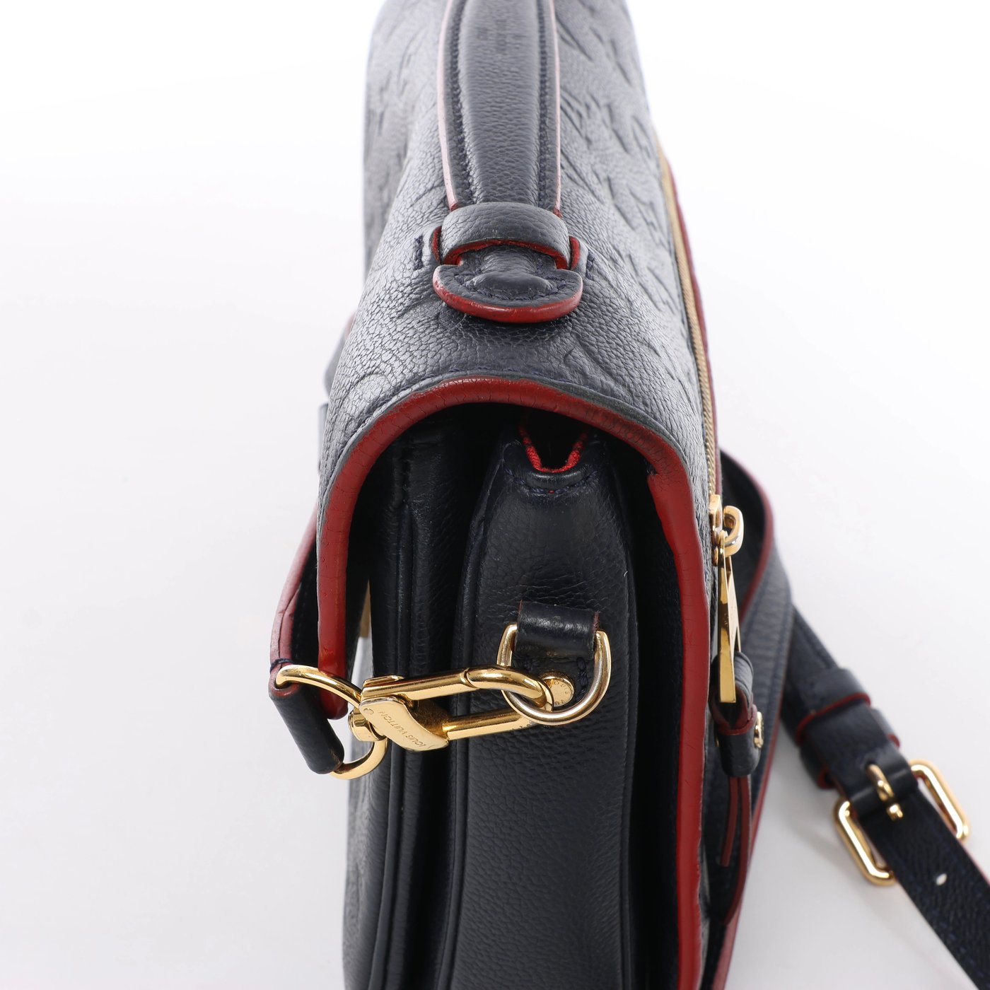 Louis Vuitton Pochette Métis MM Monogram Empreinte Crossbody Bag in Navy Blue M44071