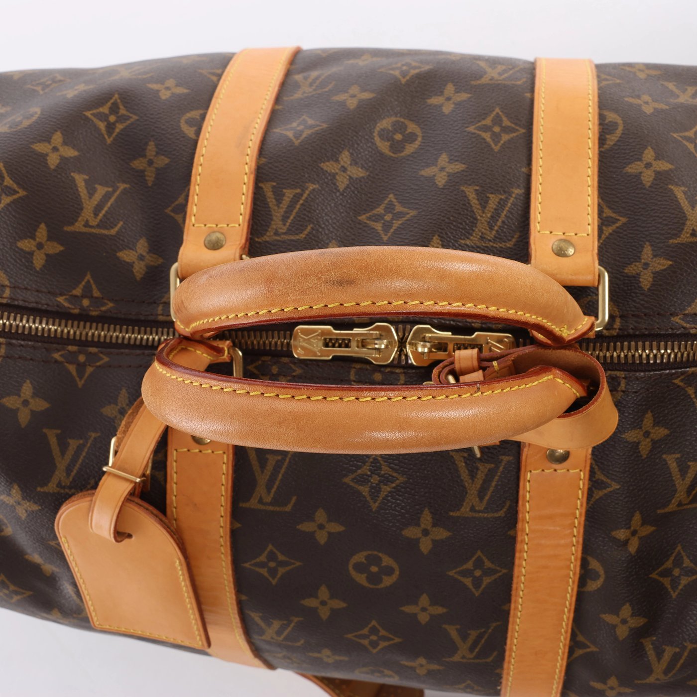 Louis Vuitton Keepall Bandoulière 50 Monogram Travel Bag in Brown M41416