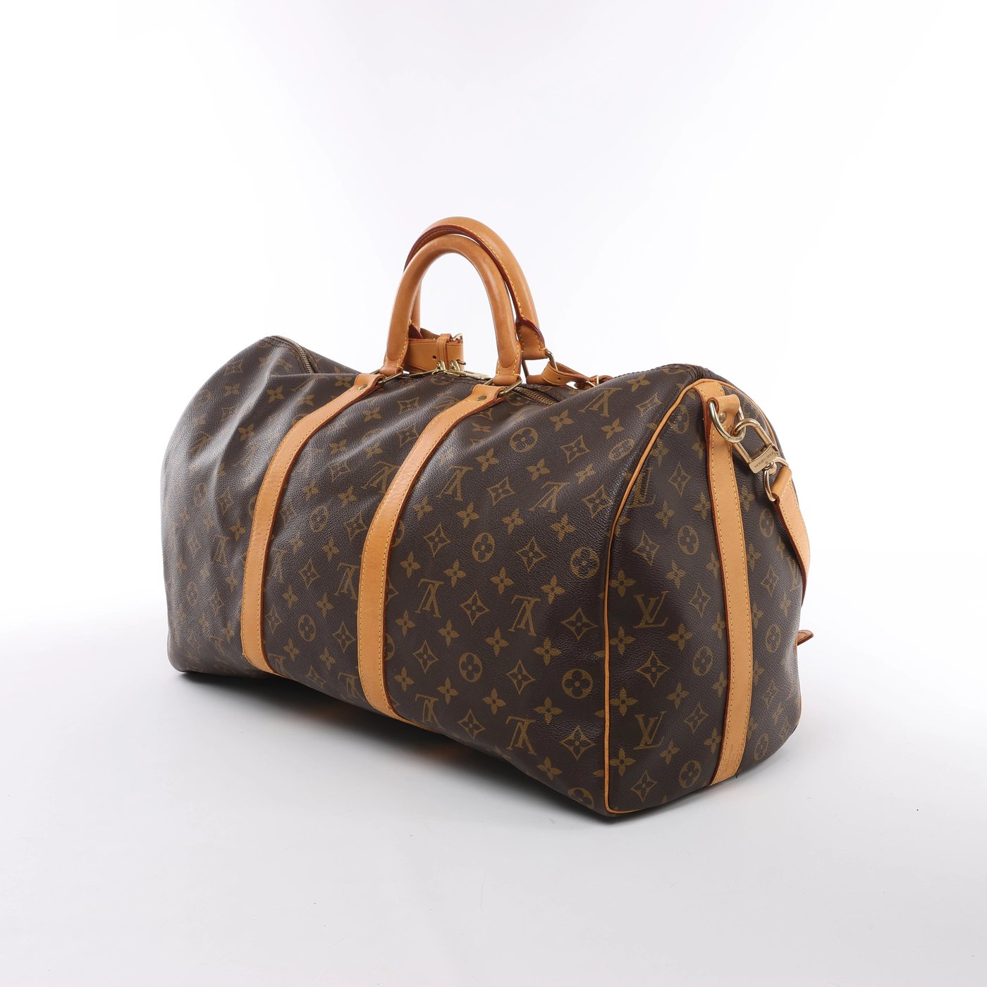 Louis Vuitton Keepall Bandoulière 50 Monogram Travel Bag in Brown M41416
