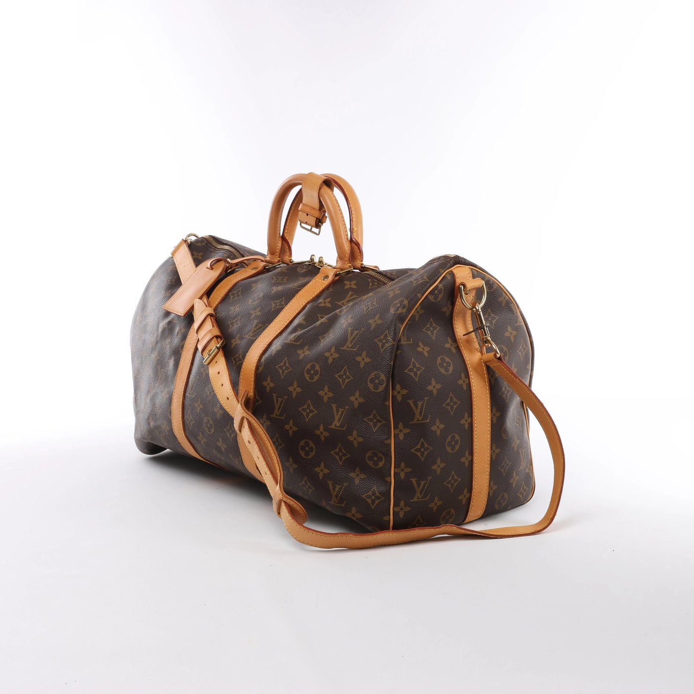 Louis Vuitton Keepall Bandoulière 50 Monogram Travel Bag in Brown M41416