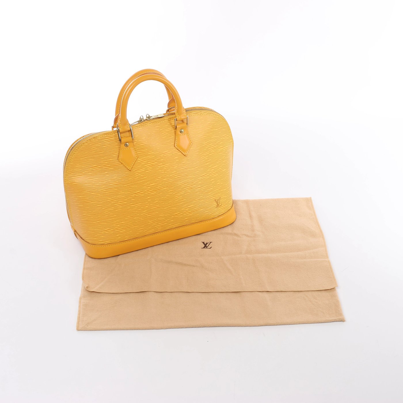 Louis Vuitton Alma Epi Leather Handbag in Yellow M52149