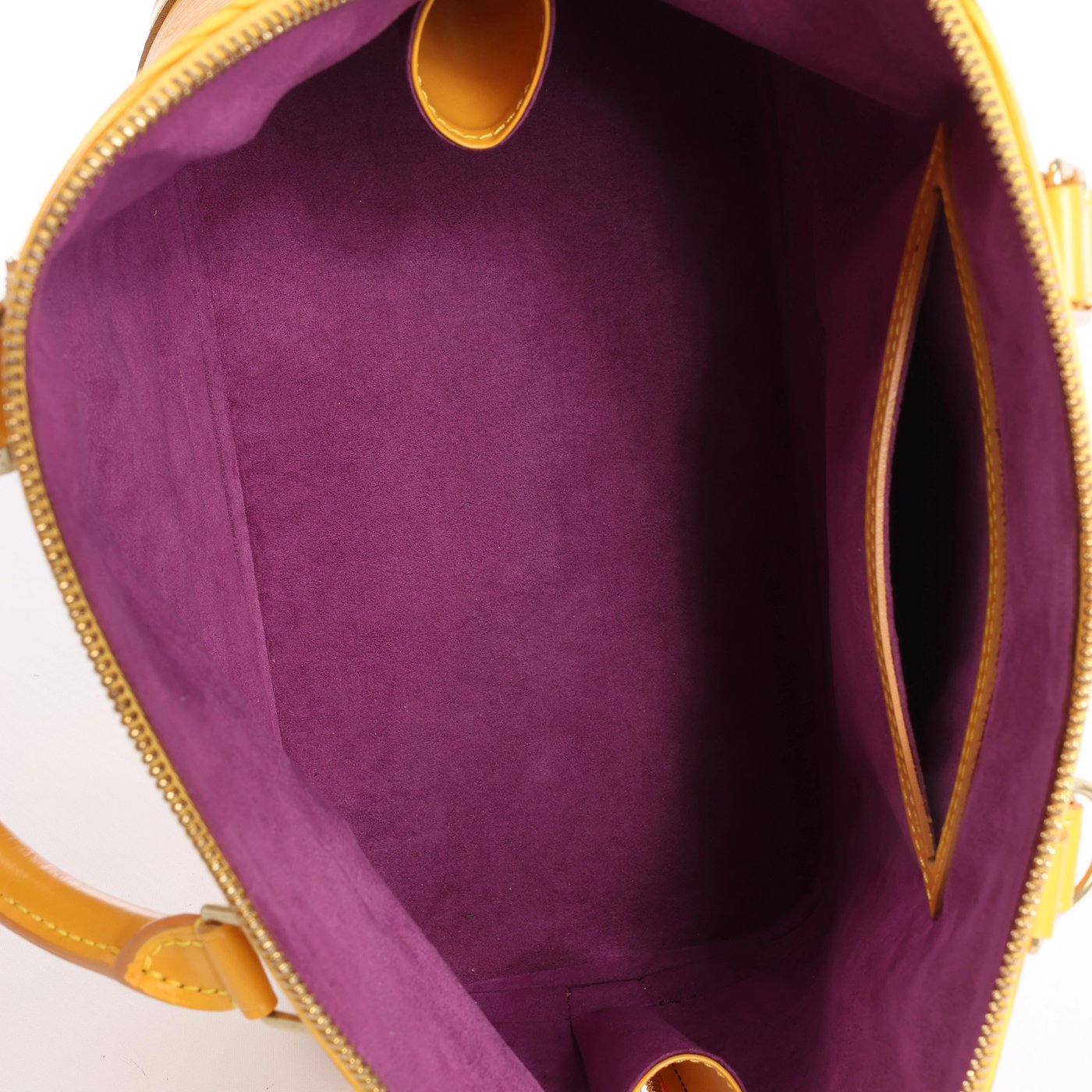 Louis Vuitton Alma Epi Leather Handbag in Yellow M52149