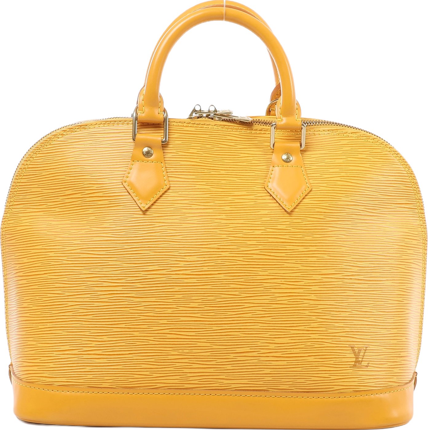Louis Vuitton Alma Epi Leather Handbag in Yellow M52149
