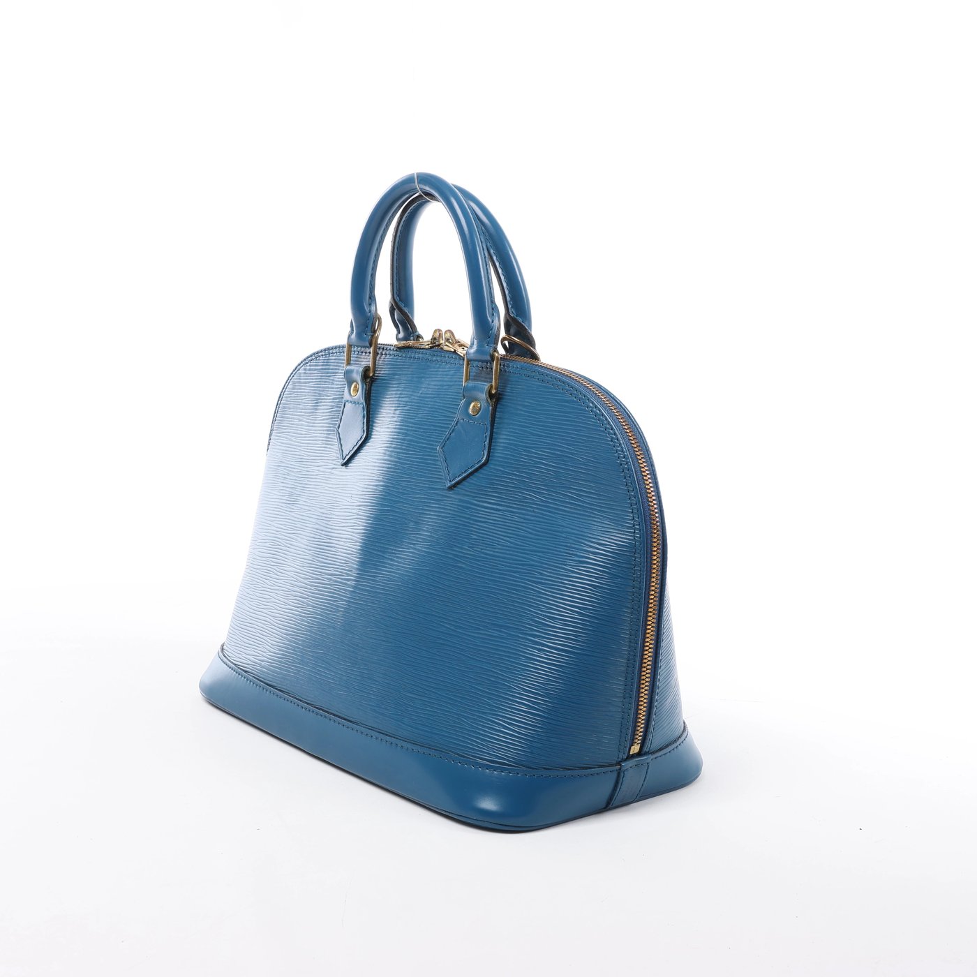 Louis Vuitton Alma Epi Leather Handbag in Blue M52145