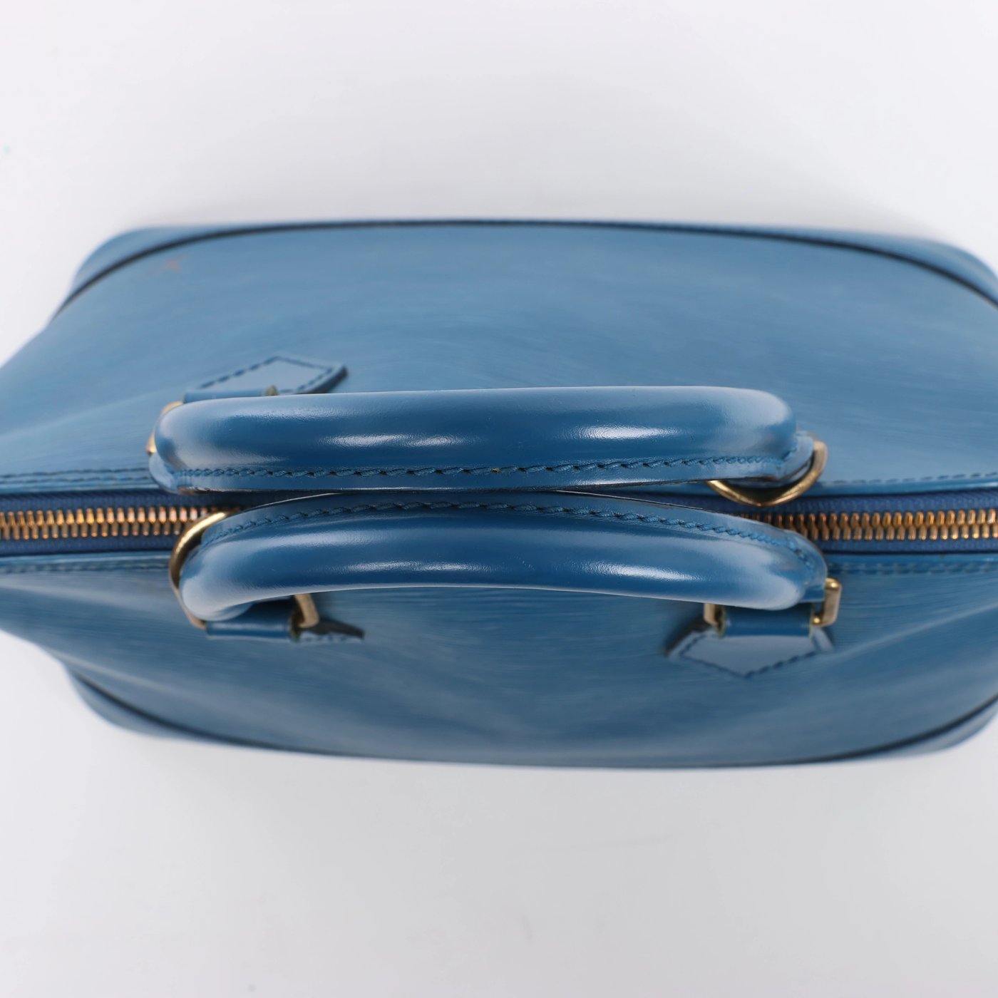 Louis Vuitton Alma Epi Leather Handbag in Blue M52145
