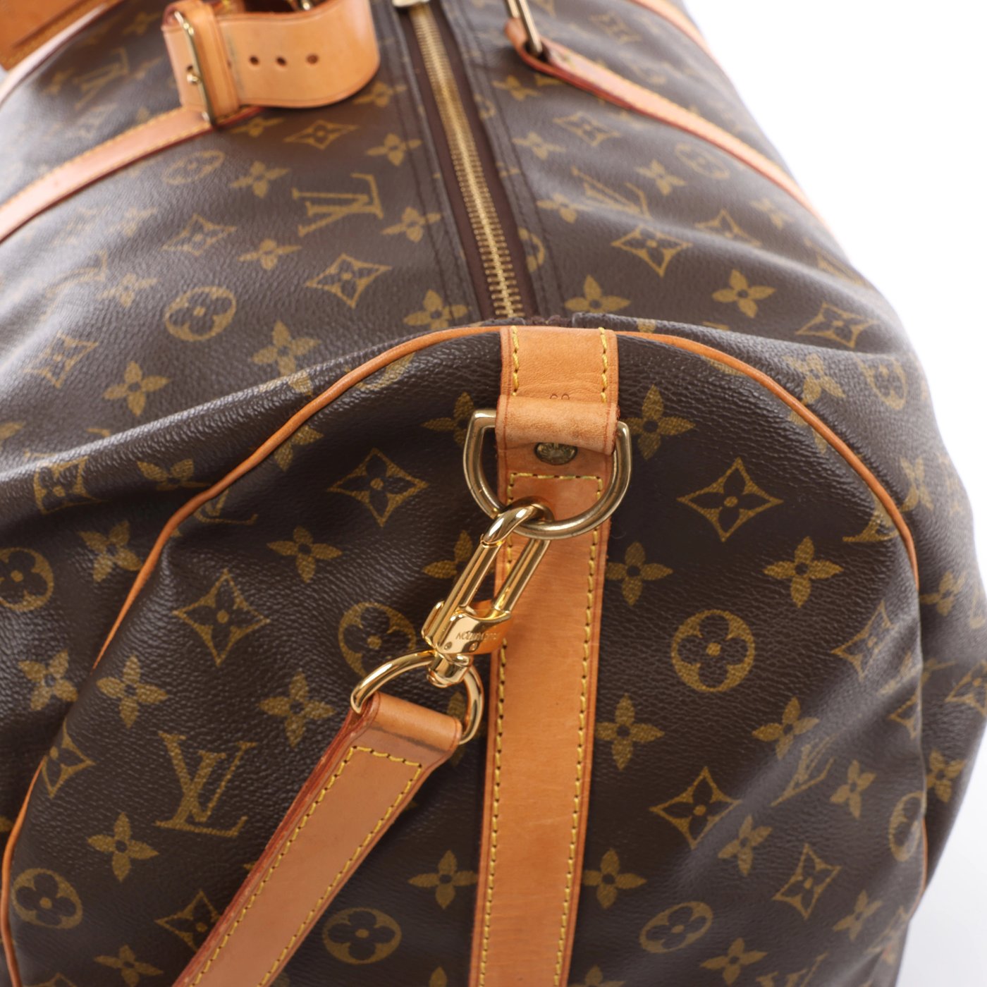 Louis Vuitton Keepall Bandoulière 60 Monogram Travel Bag in Brown M41412
