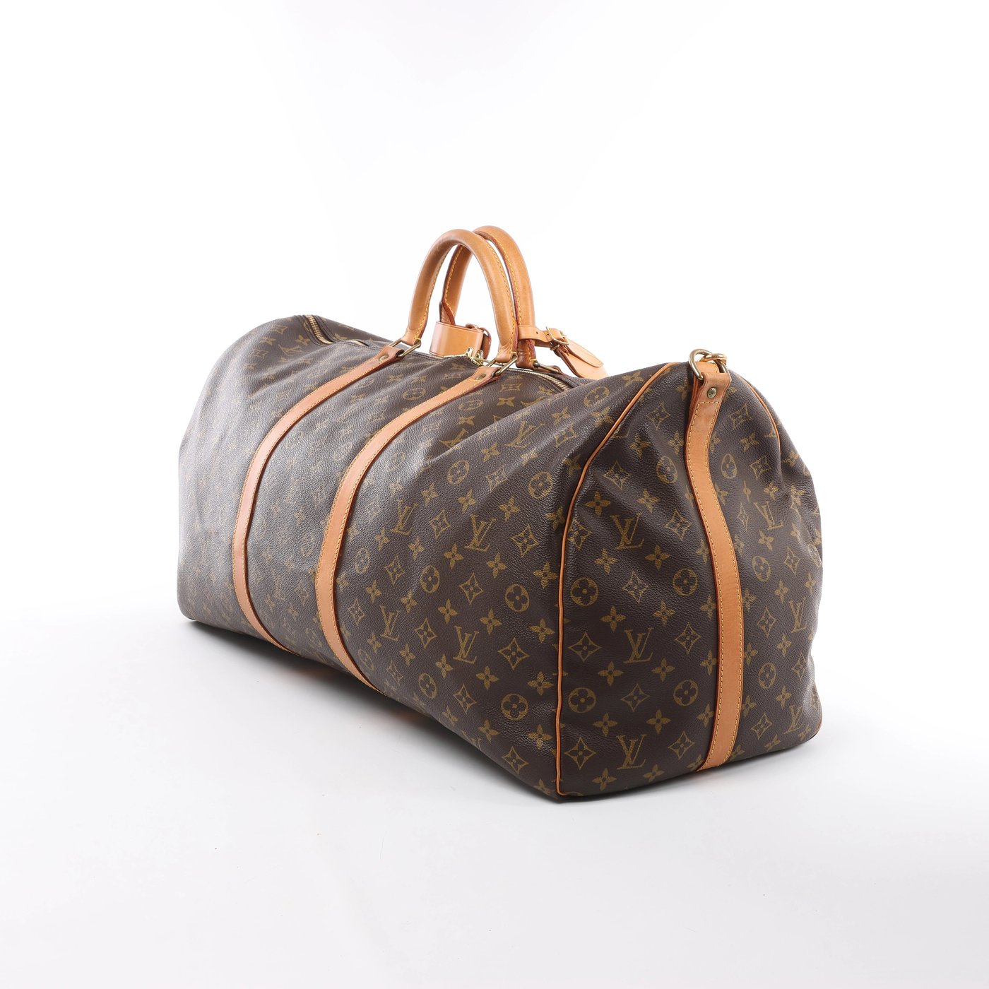 Louis Vuitton Keepall Bandoulière 60 Monogram Travel Bag in Brown M41412
