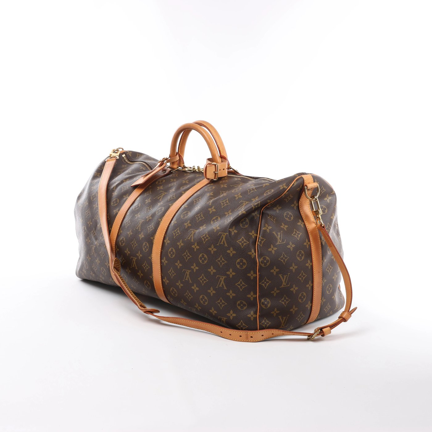 Louis Vuitton Keepall Bandoulière 60 Monogram Travel Bag in Brown M41412