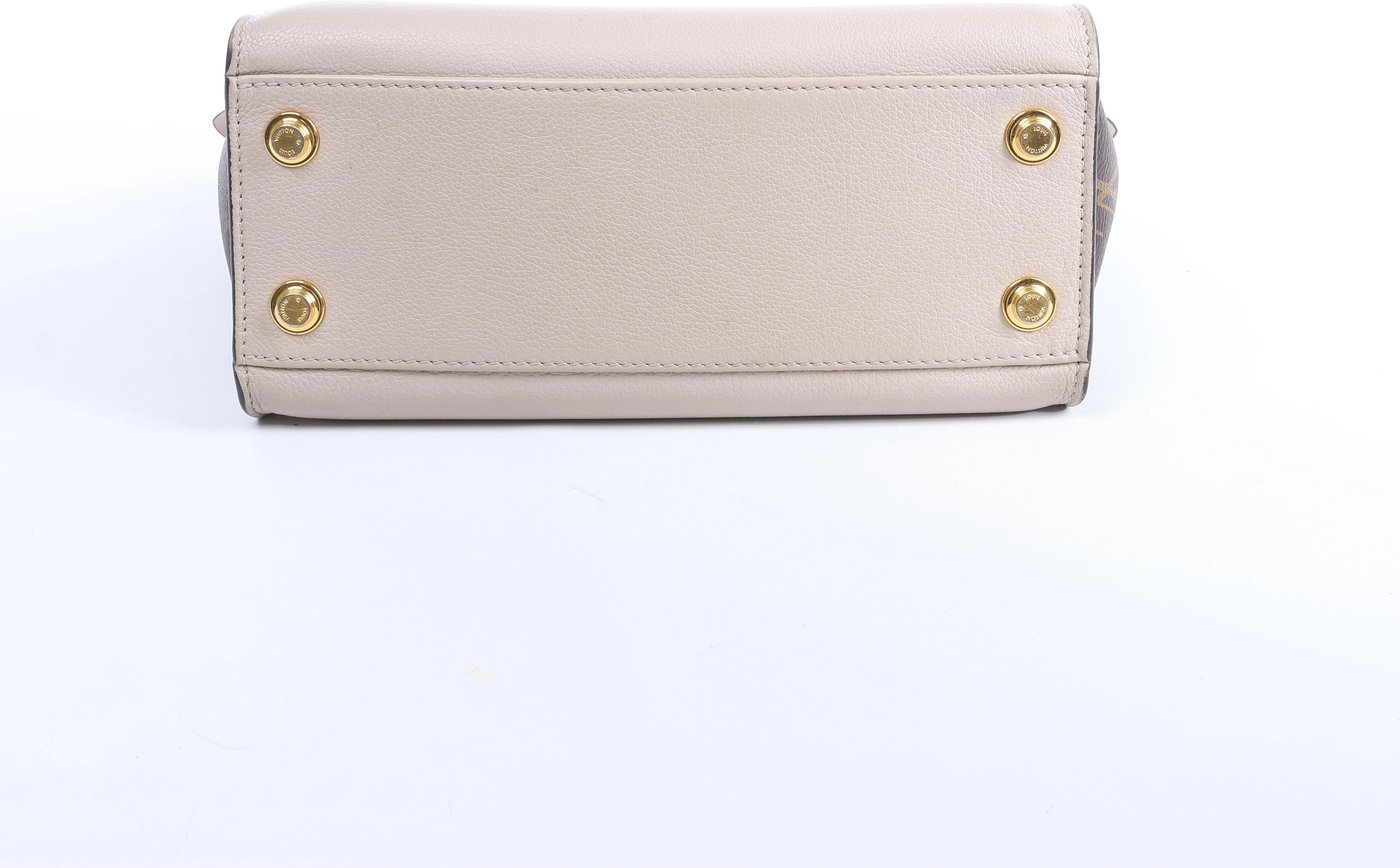 Louis Vuitton On My Side PM Monogram x Leather in Beige×Brown M57729