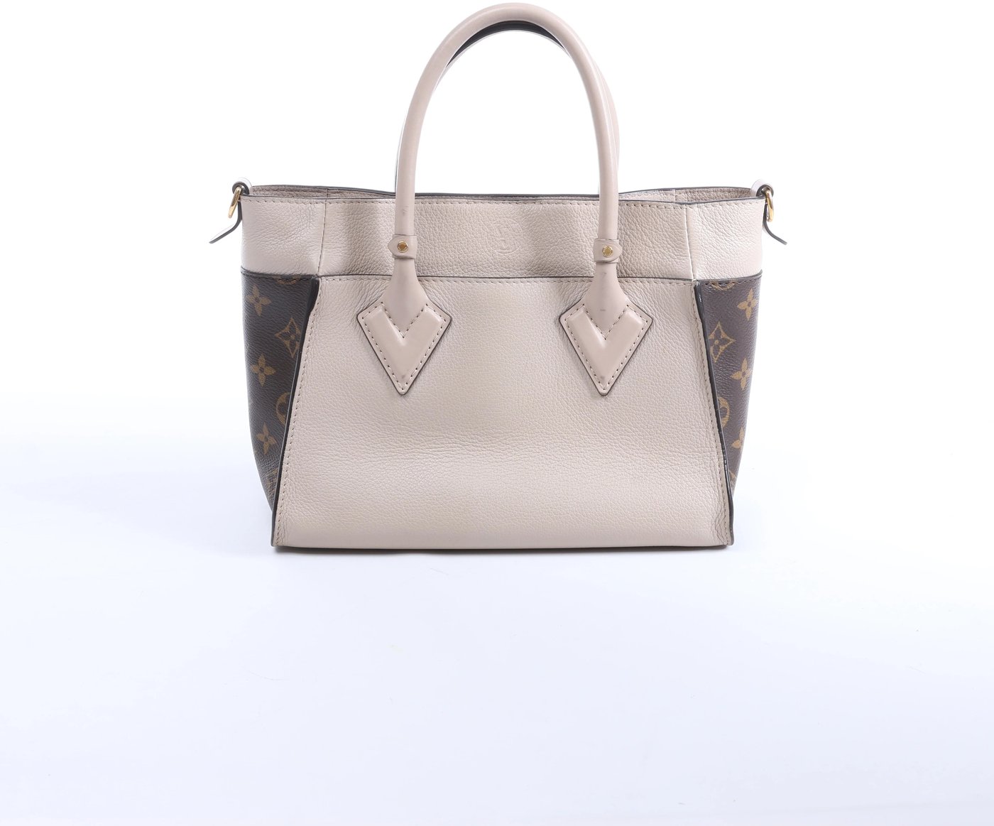 Louis Vuitton On My Side PM Monogram x Leather in Beige×Brown M57729