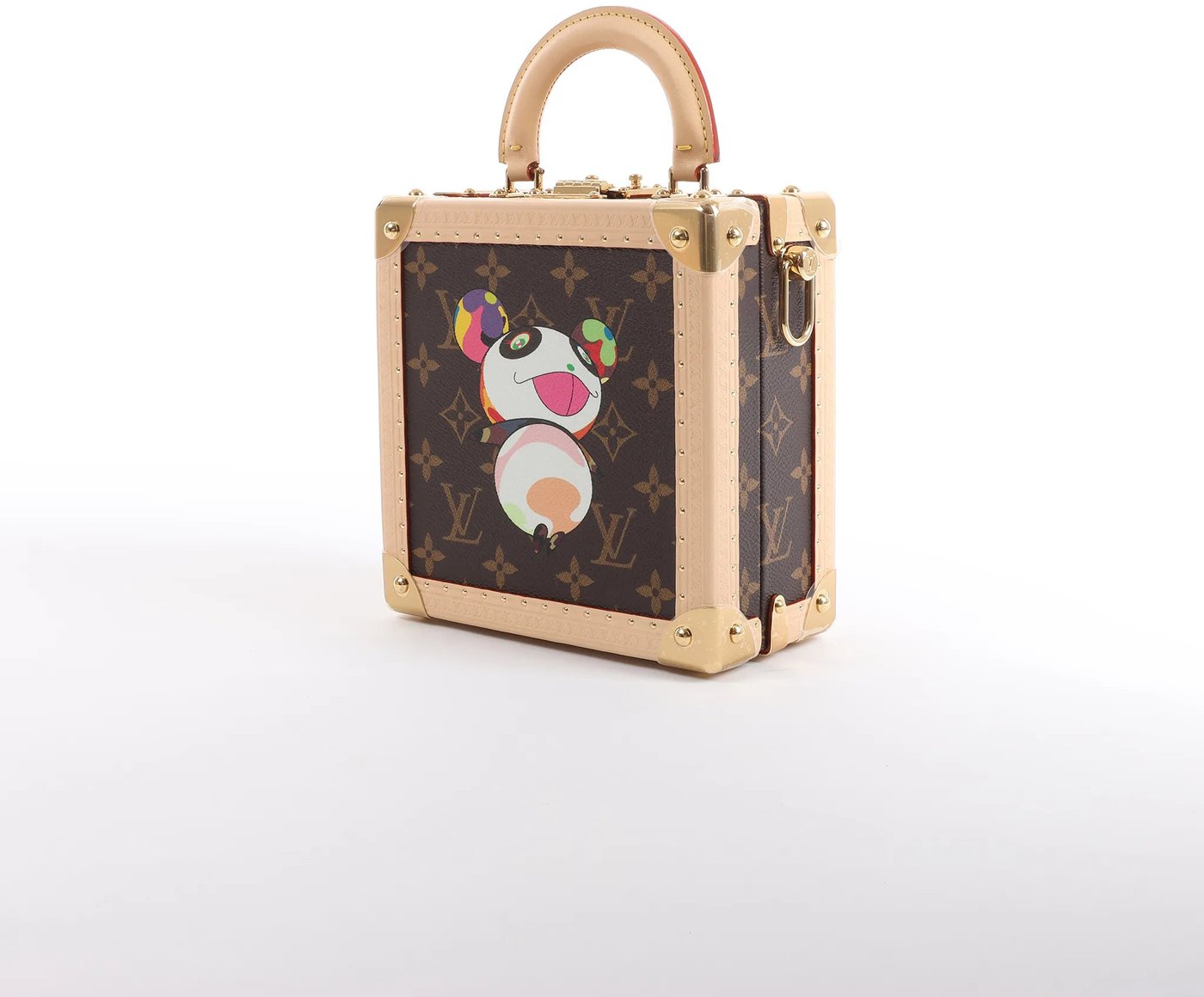 Louis Vuitton x Takashi Murakami Mini Square Trunk Handbag in Brown M13127