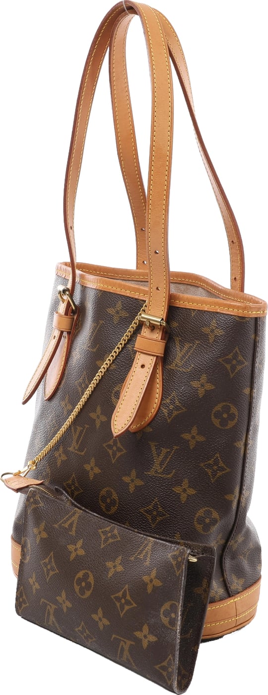 Louis Vuitton Bucket PM Monogram Shoulder Bag in Brown M42238