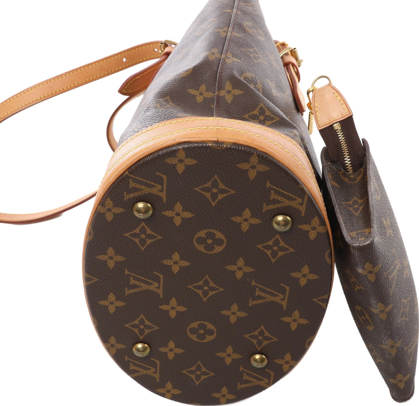 Louis Vuitton Bucket PM Monogram Shoulder Bag in Brown M42238