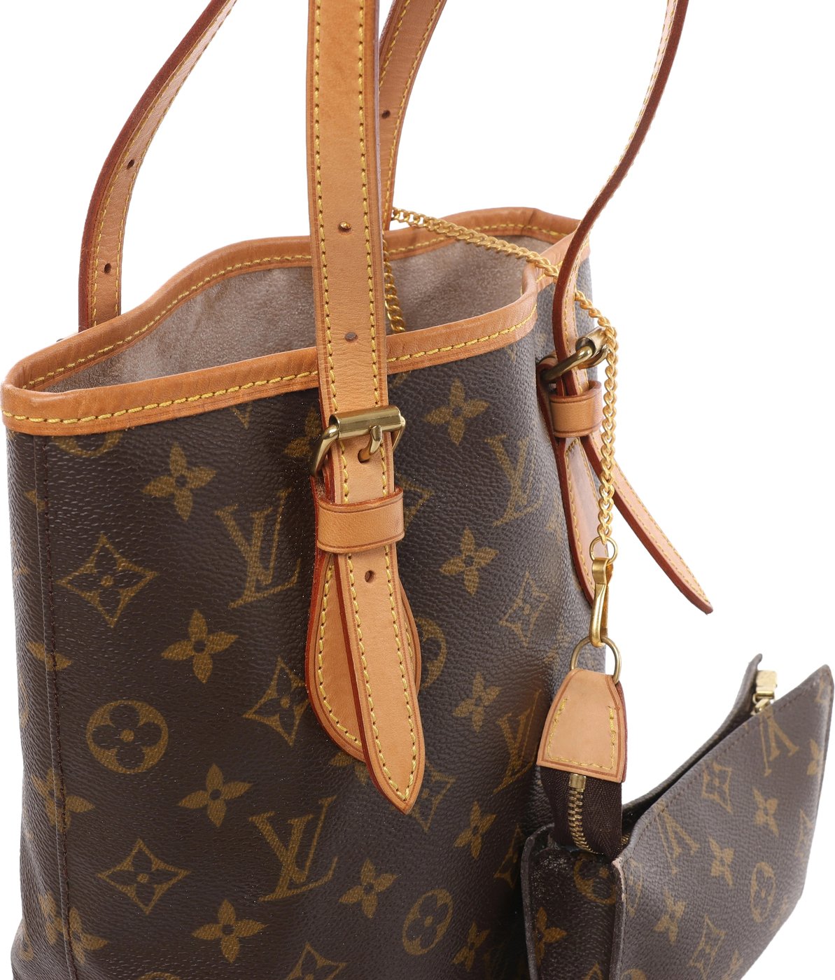 Louis Vuitton Bucket PM Monogram Shoulder Bag in Brown M42238
