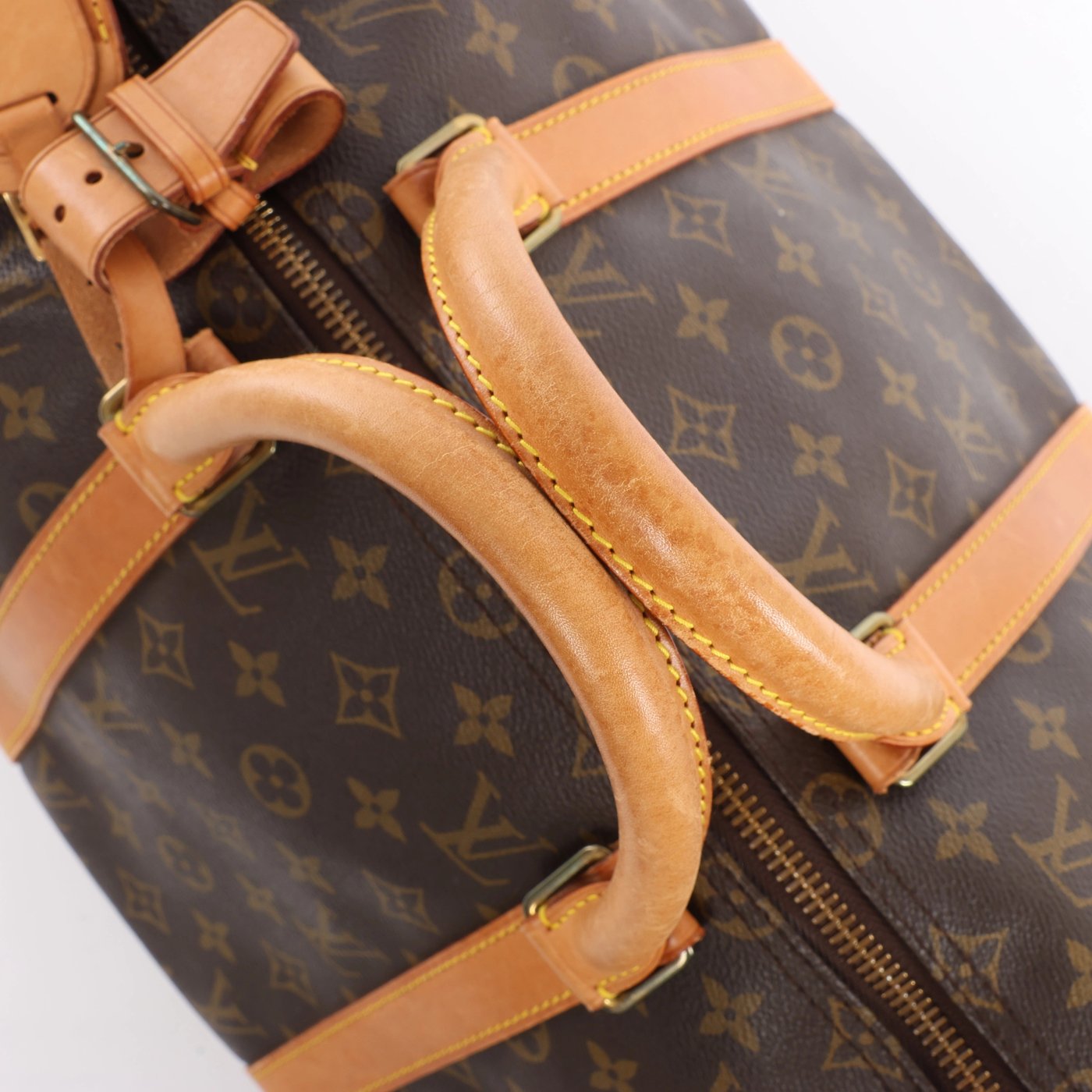Louis Vuitton Keepall Bandoulière 50 Monogram Travel Bag in Brown M41416