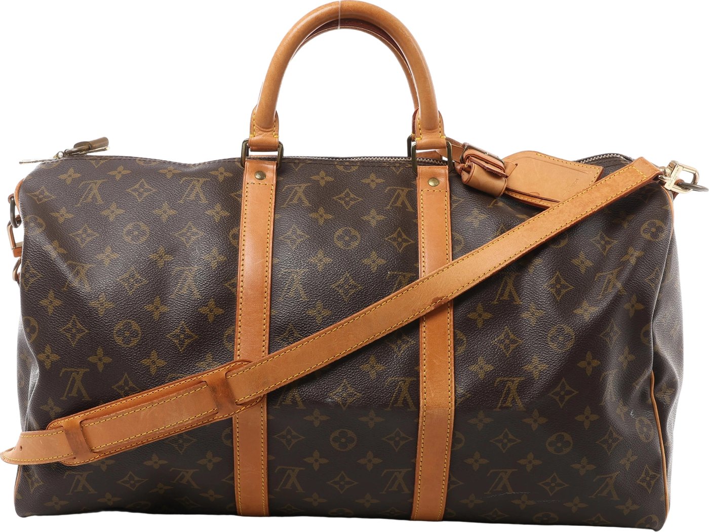 Louis Vuitton Keepall Bandoulière 50 Monogram Travel Bag in Brown M41416