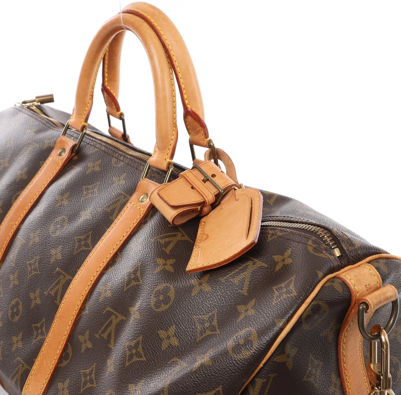 Louis Vuitton Keepall Bandoulière 50 Monogram Travel Bag in Brown M41416