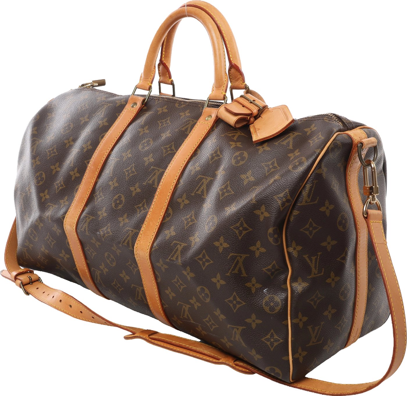Louis Vuitton Keepall Bandoulière 50 Monogram Travel Bag in Brown M41416