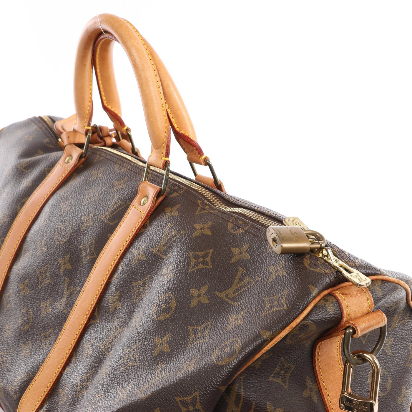 Louis Vuitton Keepall Bandoulière 50 Monogram Travel Bag in Brown M41416