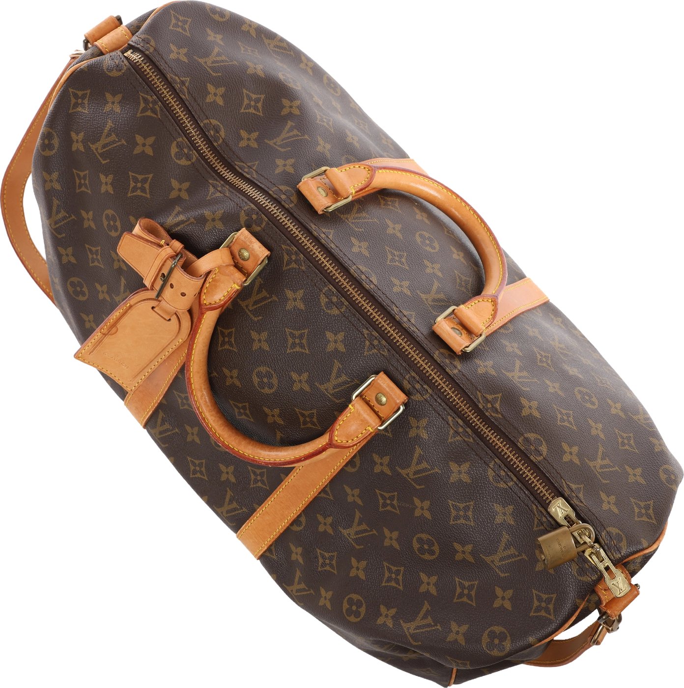 Louis Vuitton Keepall Bandoulière 50 Monogram Travel Bag in Brown M41416