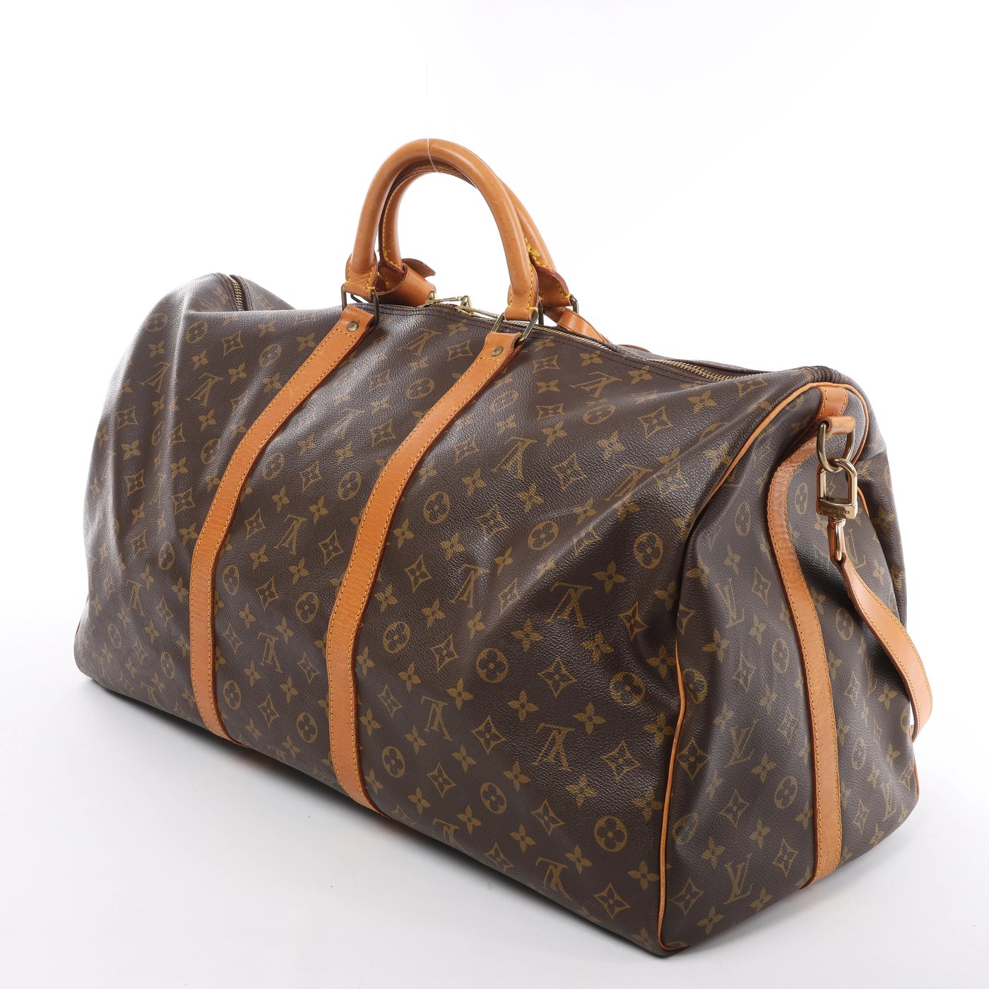 Louis Vuitton Keepall Bandoulière 60 Monogram Travel Bag in Brown M41412