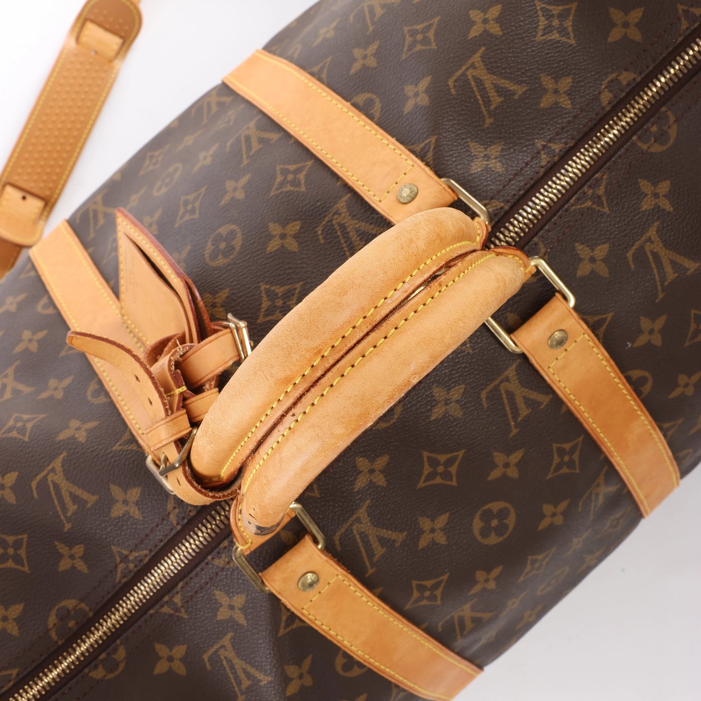 Louis Vuitton Keepall Bandoulière 50 Monogram Travel Bag in Brown M41416
