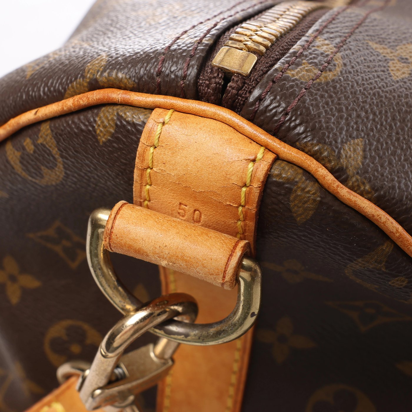 Louis Vuitton Keepall Bandoulière 50 Monogram Travel Bag in Brown M41416