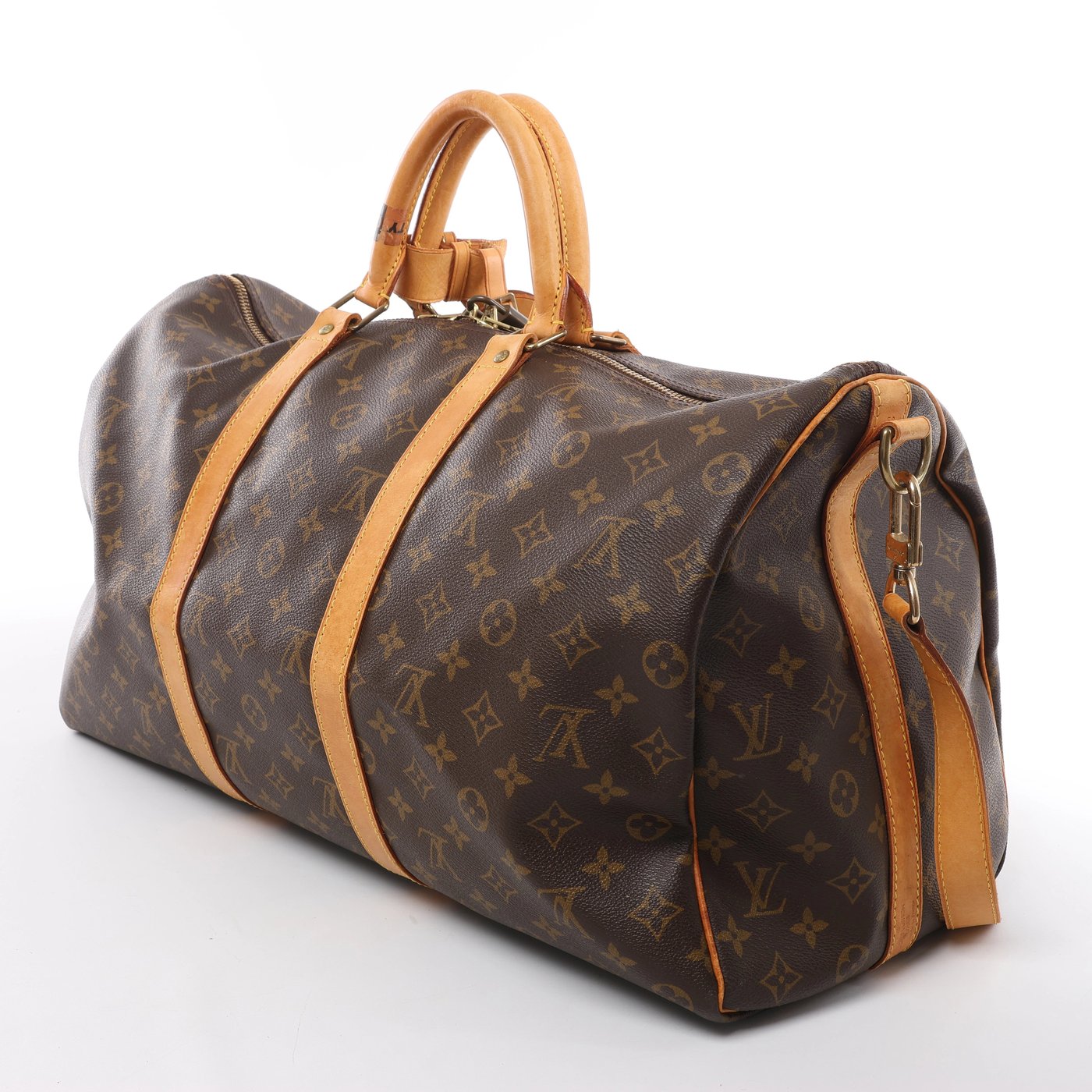 Louis Vuitton Keepall Bandoulière 50 Monogram Travel Bag in Brown M41416
