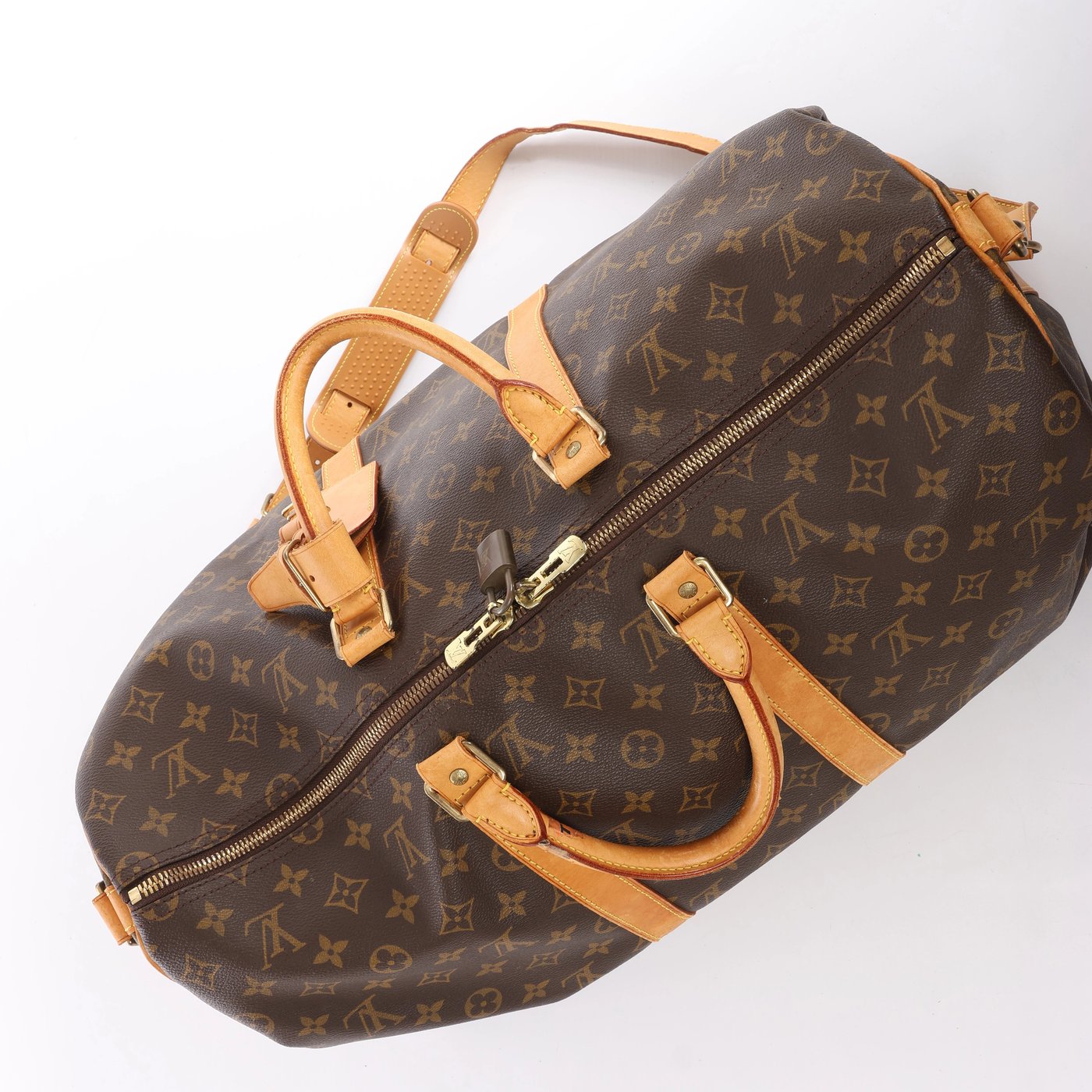 Louis Vuitton Keepall Bandoulière 50 Monogram Travel Bag in Brown M41416