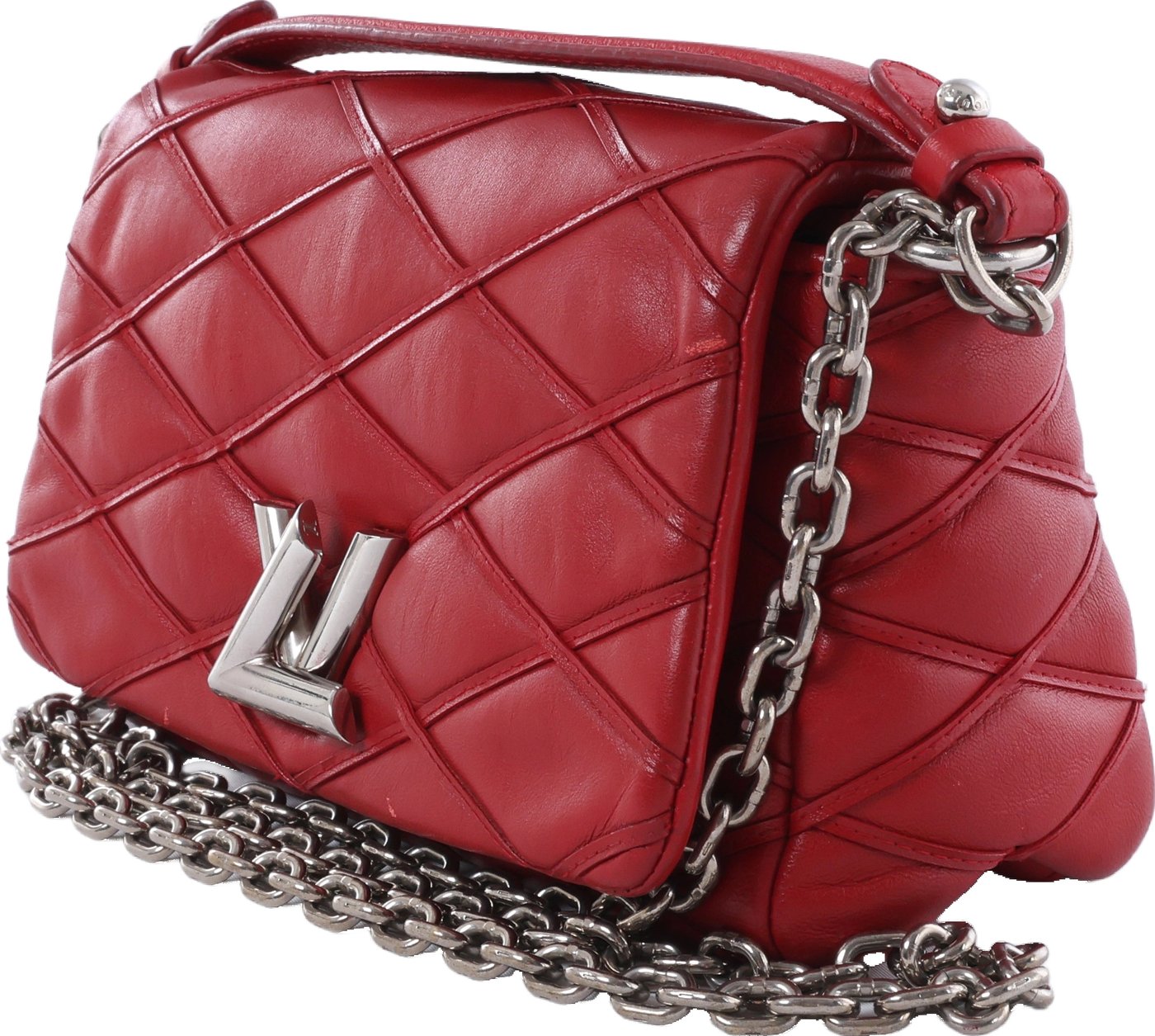 Louis Vuitton Malletage GO 14 Shoulder Bag in Red