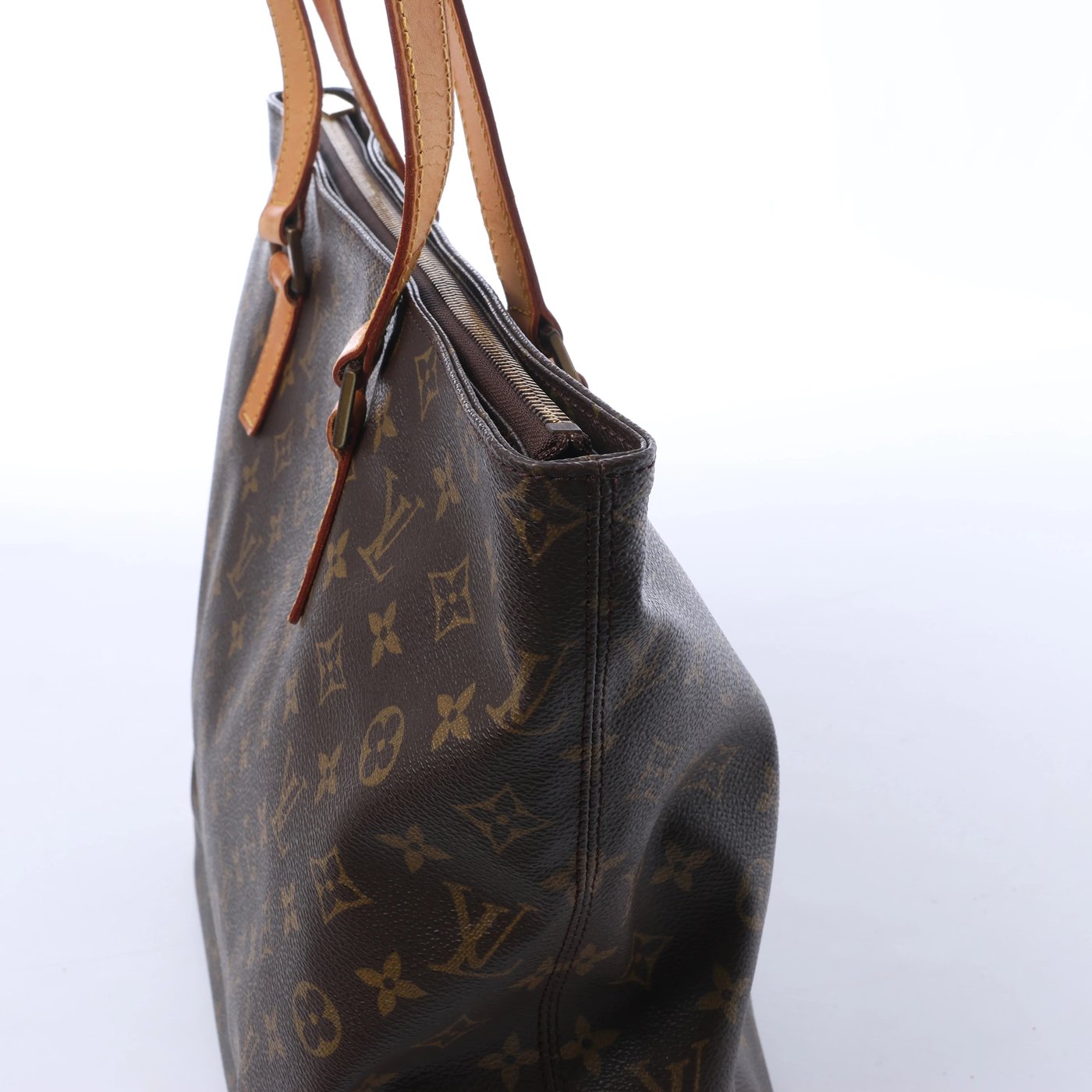 Louis Vuitton Cabas Mezzo Monogram Canvas Shoulder Bag in Brown M51151