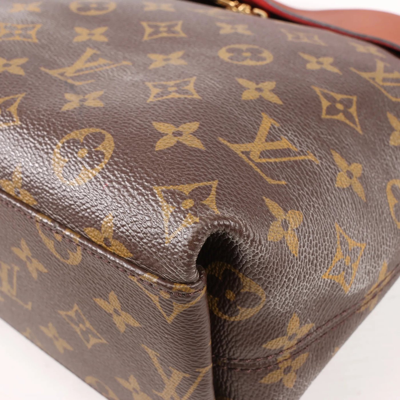 Louis Vuitton Monogram Tuileries Besace 2Way Handbag in Brown x Red M43157