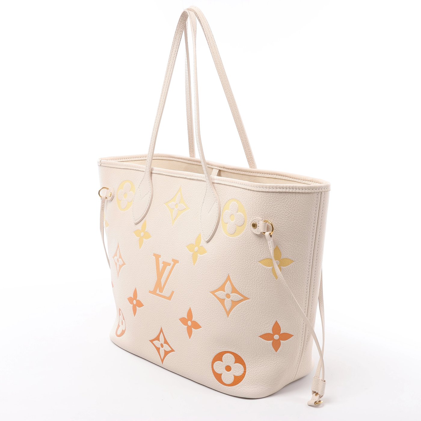 Louis Vuitton Neverfull MM Monogram Empreinte Gradient Shoulder Bag in Beige M46516