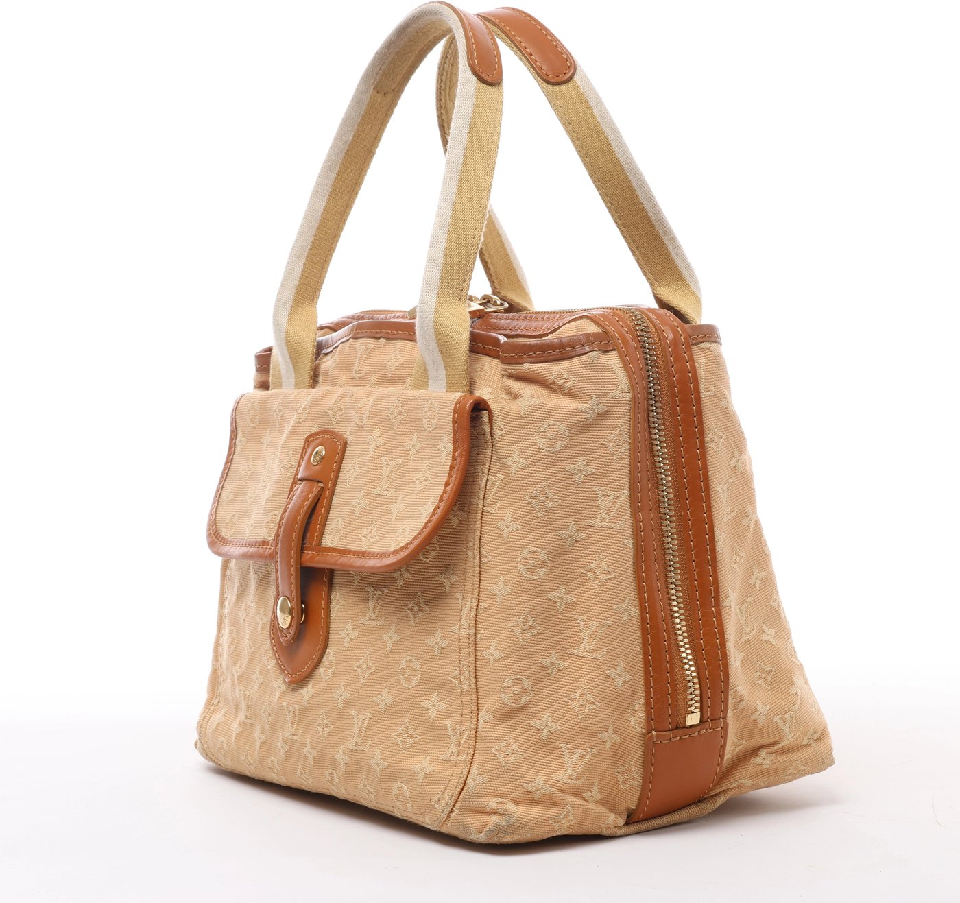 Louis Vuitton Sac Mary Kate Mini Monogram Lin Handbag in Beige x Brown M92505