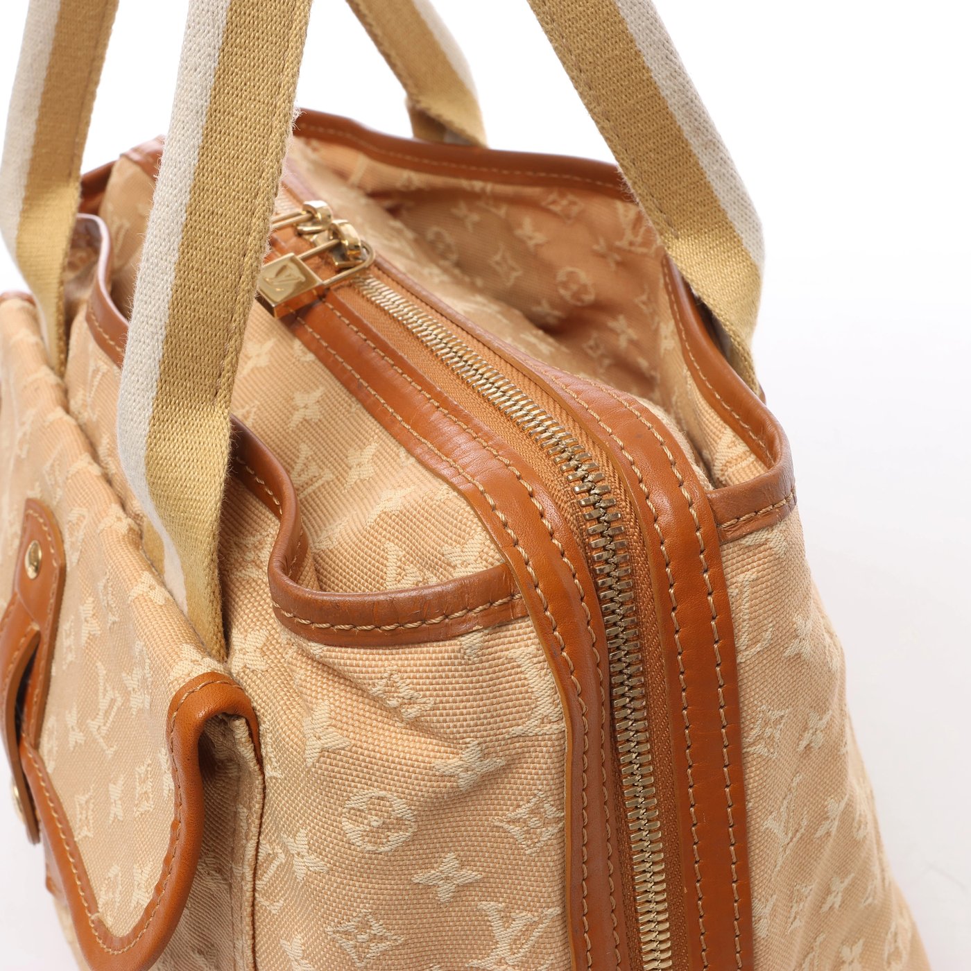 Louis Vuitton Sac Mary Kate Mini Monogram Lin Handbag in Beige x Brown M92505