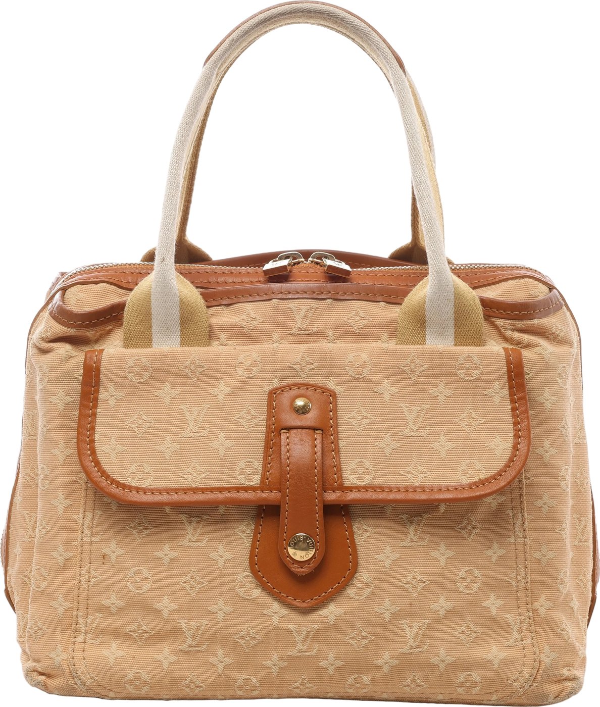 Louis Vuitton Sac Mary Kate Mini Monogram Lin Handbag in Beige x Brown M92505